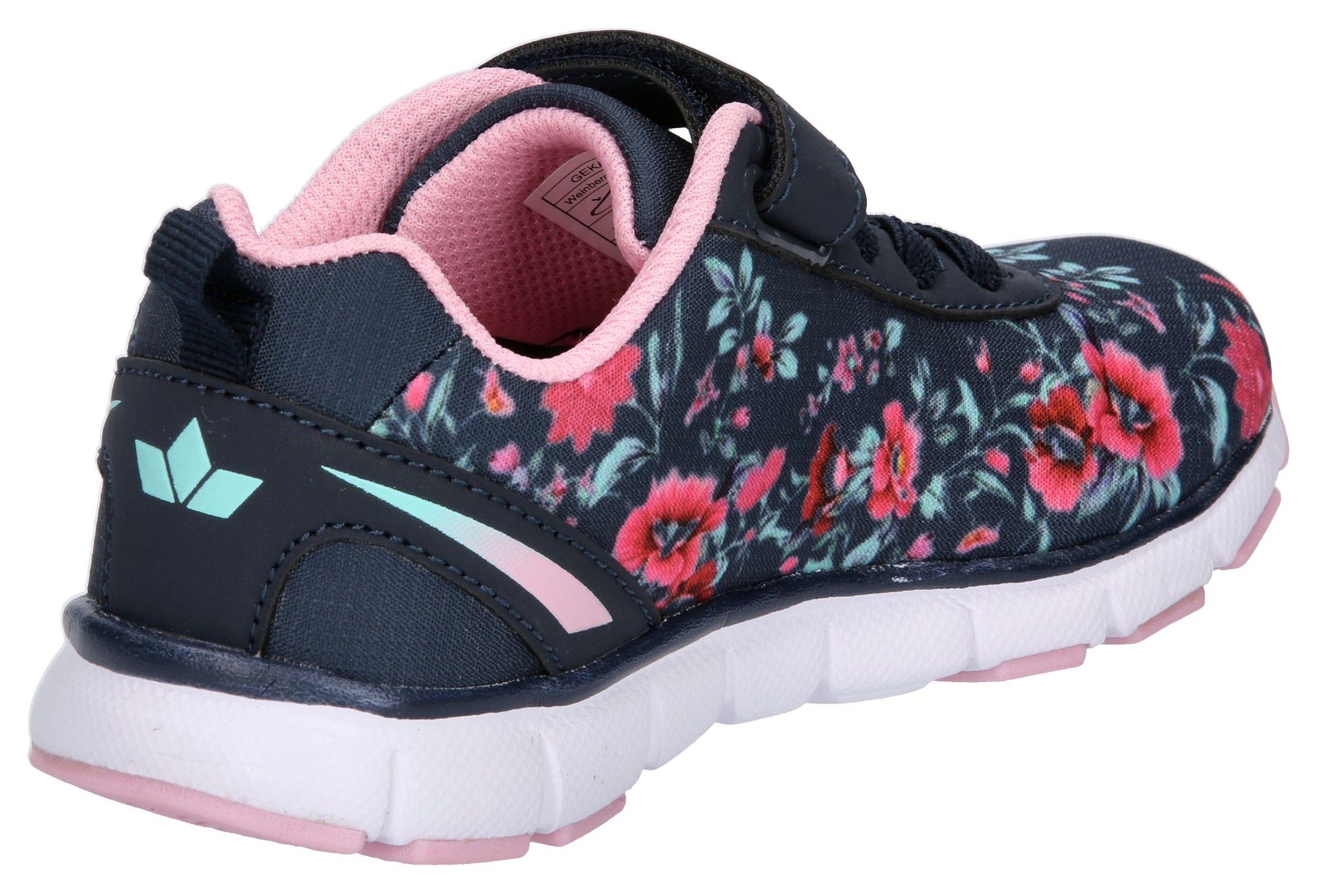 mit WMS Sunflower Blumenmotiven Sneaker navy-türkis Lico hübschen VS