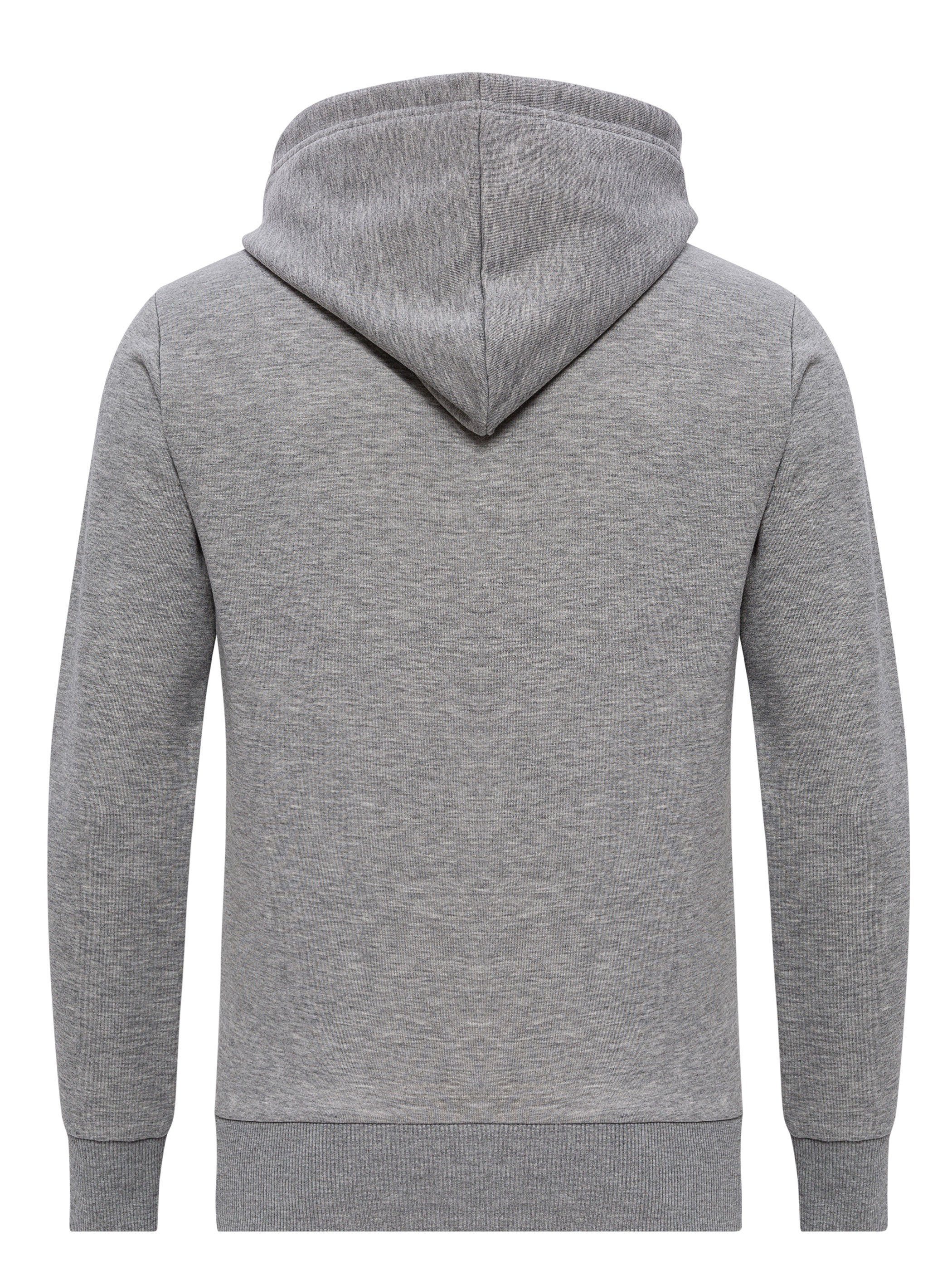 Kapuzensweatshirt Yazubi 163907) Hoodie Codex Passform bequemer Sweat gray (dapple mit Grau Kapuzenpullover