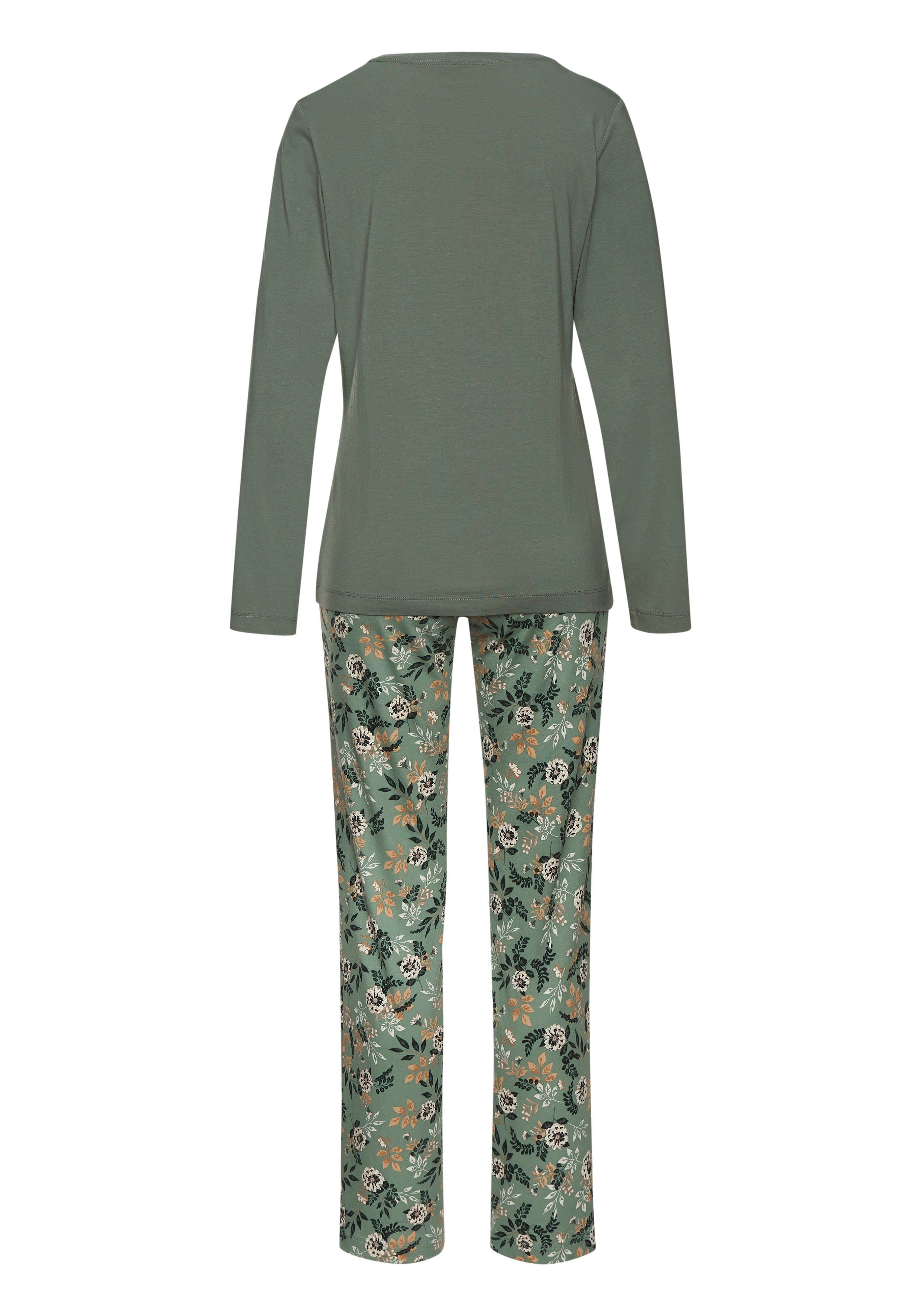 Vivance Dreams by Lascana Pyjama (Set, 2 tlg) mit romantischem Blumendruck – Bild 4 von 5