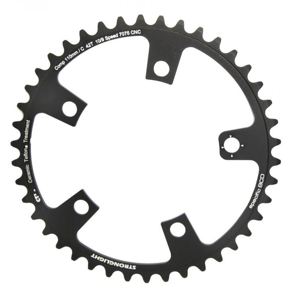 Kettenschaltung Stronglight Kettenblatt Type 110 C innen 42 Zähne schwarz ct² 10fach