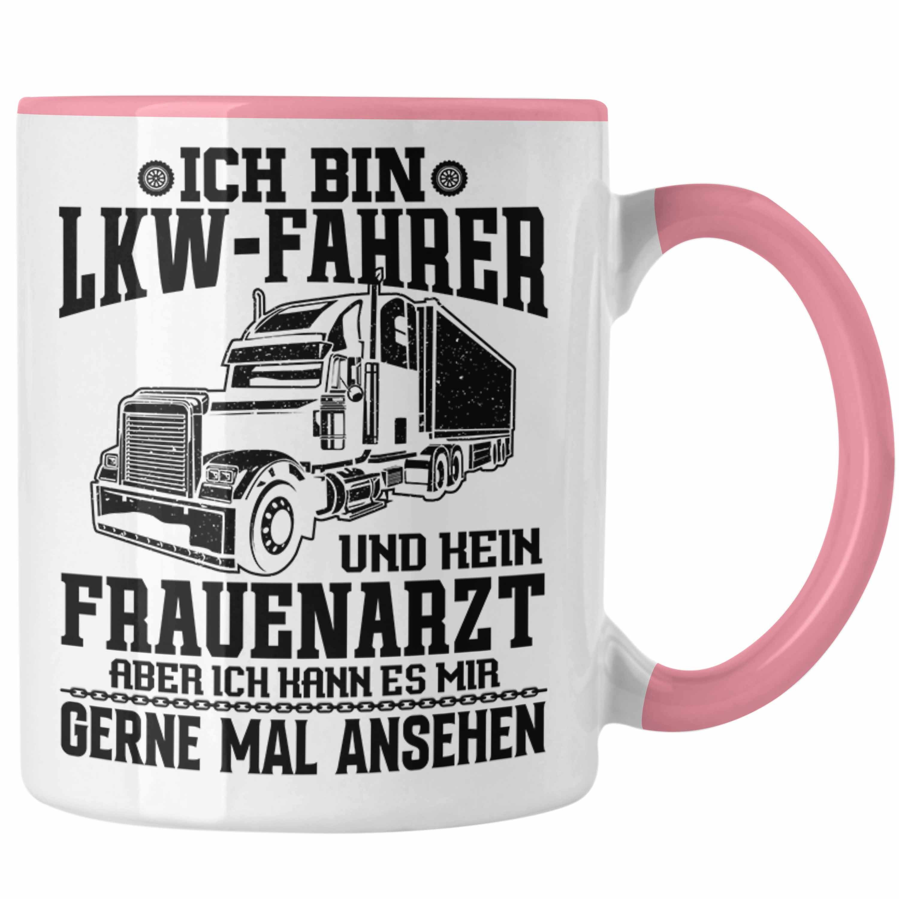 Trendation Tasse Trendation - LKW Fahrer Tasse Geschenk Lustiger Spruch Geschenkidee für Männer LKW Fahren Rosa | Teetassen