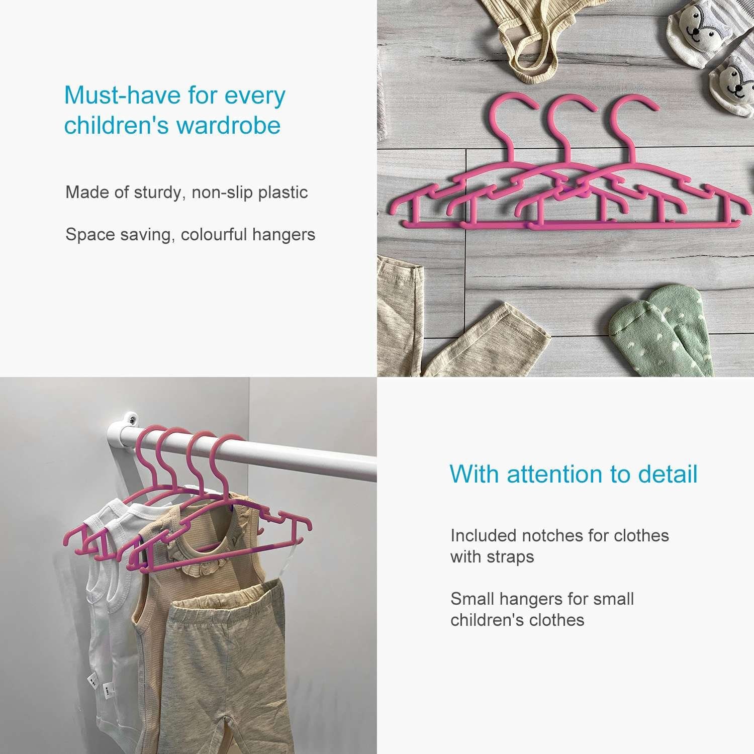 Intirilife Kleiderbügel, (Set, 10-tlg), 10x Kinderkleiderbügel für Kleidung von Babys Kleinkinder