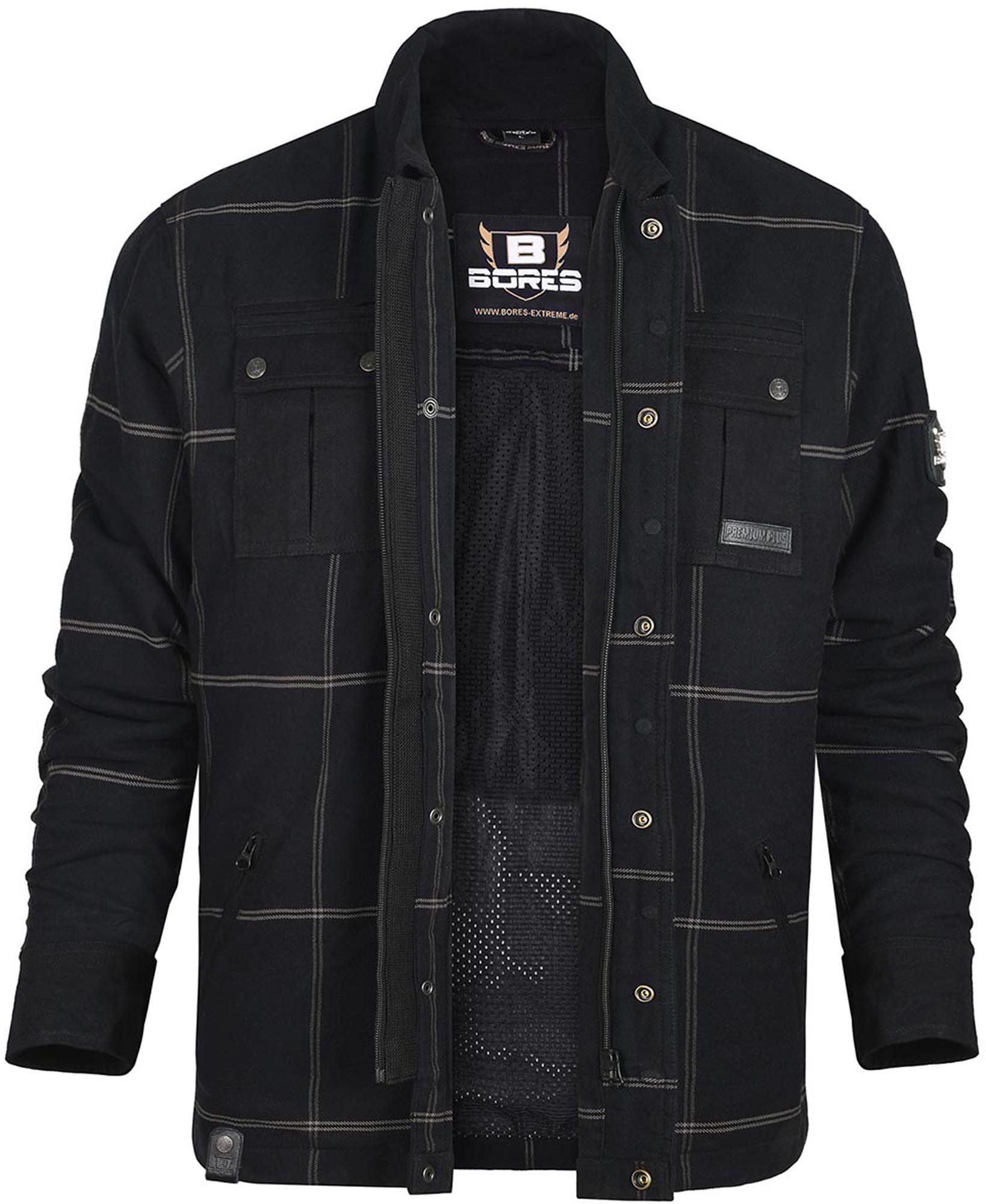 Bores Motorradjacke Lumberjack Premium Plus Bortexx Motorradhemd B wasserabweisend