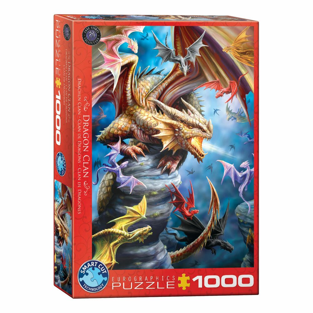 EUROGRAPHICS Puzzle Drachen Clan von Ann Stokes, 1000 Puzzleteile