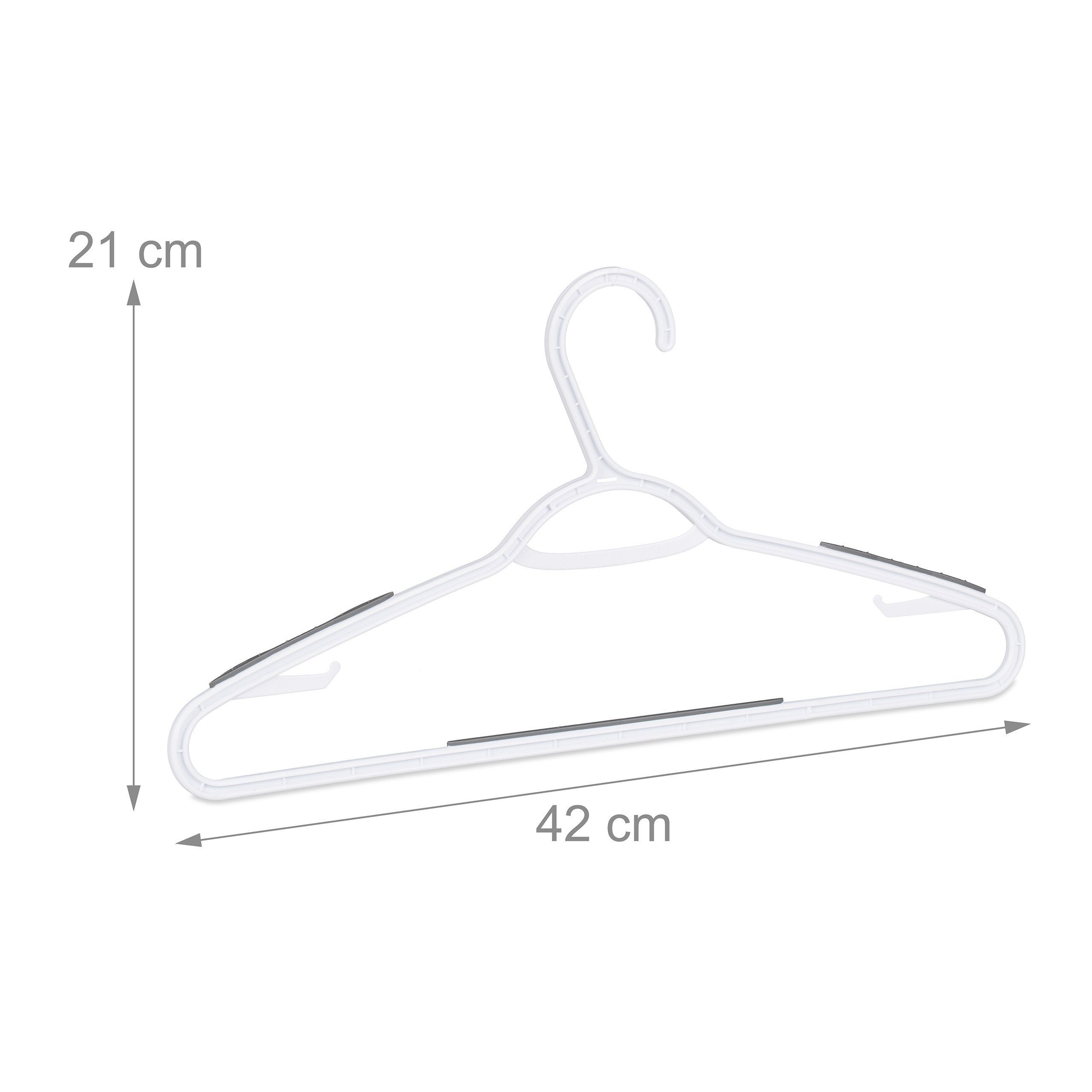 relaxdays Kleiderbügel Antirutsch Kleiderbügel 20er Pack, (20-tlg) – Bild 4 von 5