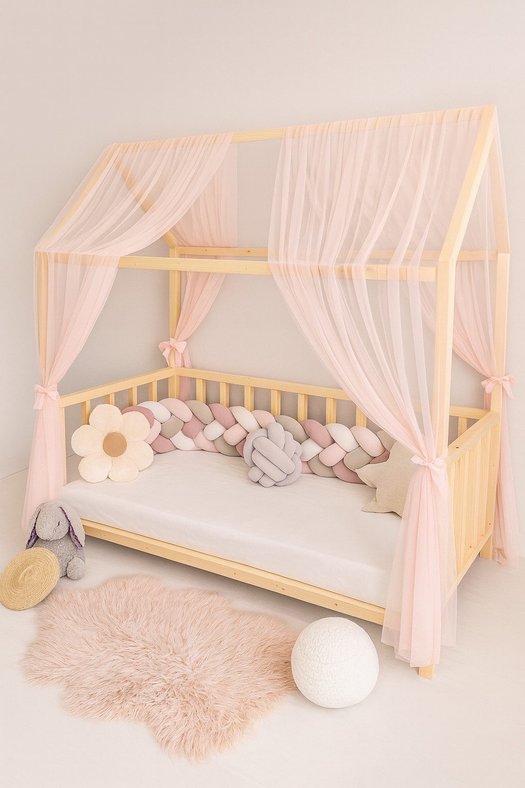 Baby Fancyroom Betthimmel Hausbett Himmel Premium Tüll, Baldachin für Kinde günstig online kaufen
