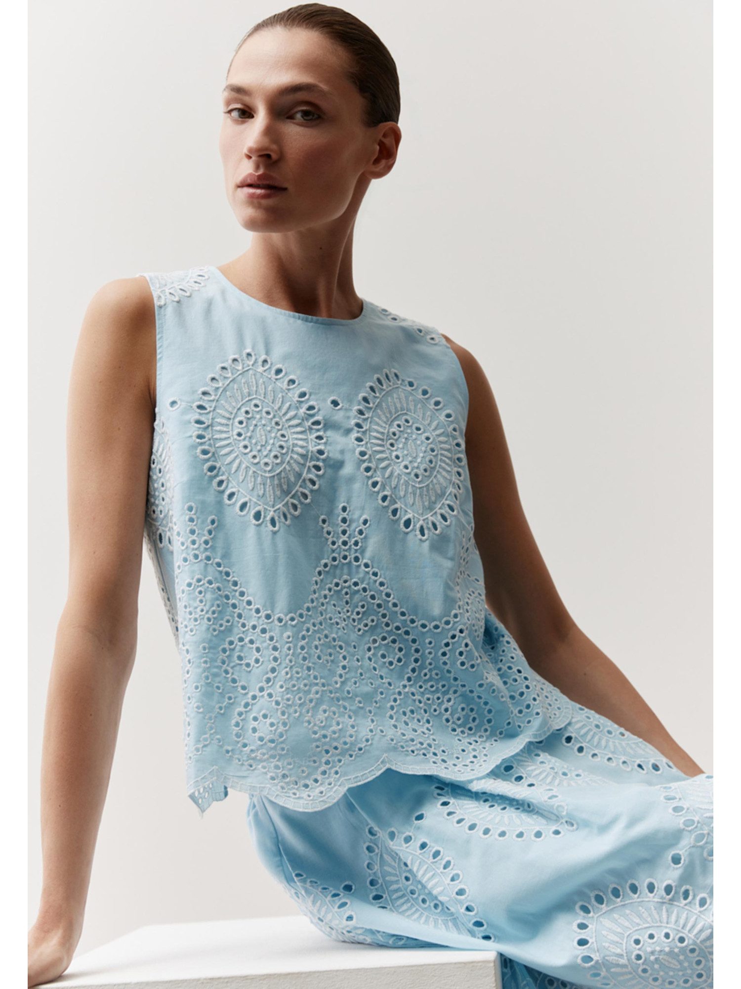 MORE&MORE Blusentop süßes, feminines Spitzentop