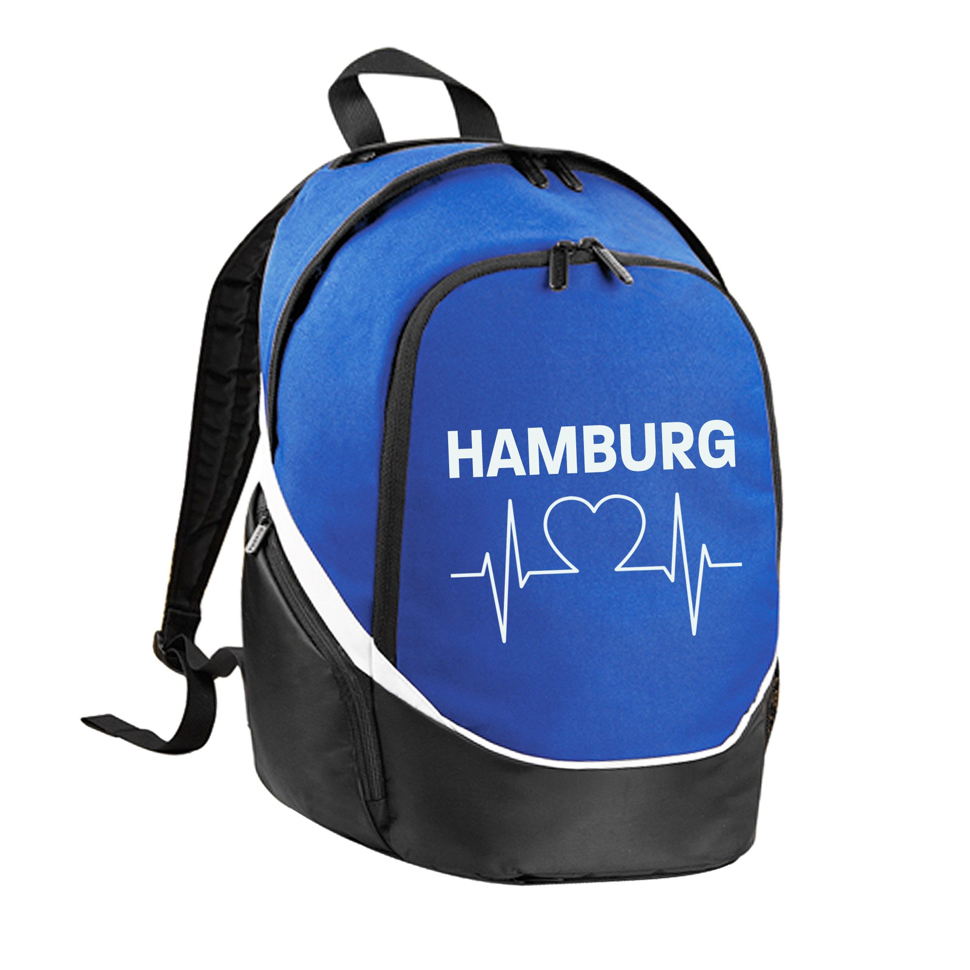 multifanshop Rucksack Hamburg - Herzschlag - Tasche