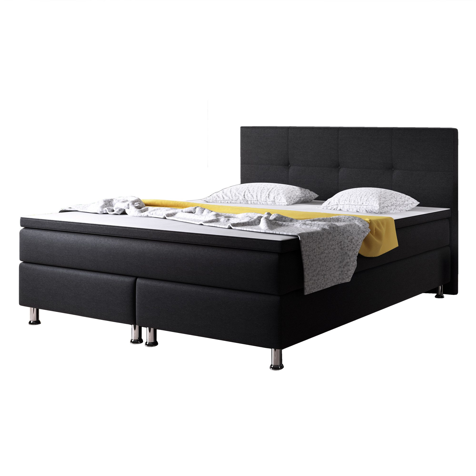 inter Boxspringbett Dallas 180x200 cm inkl. Topper (Komplettbett, Bett Boxs günstig online kaufen