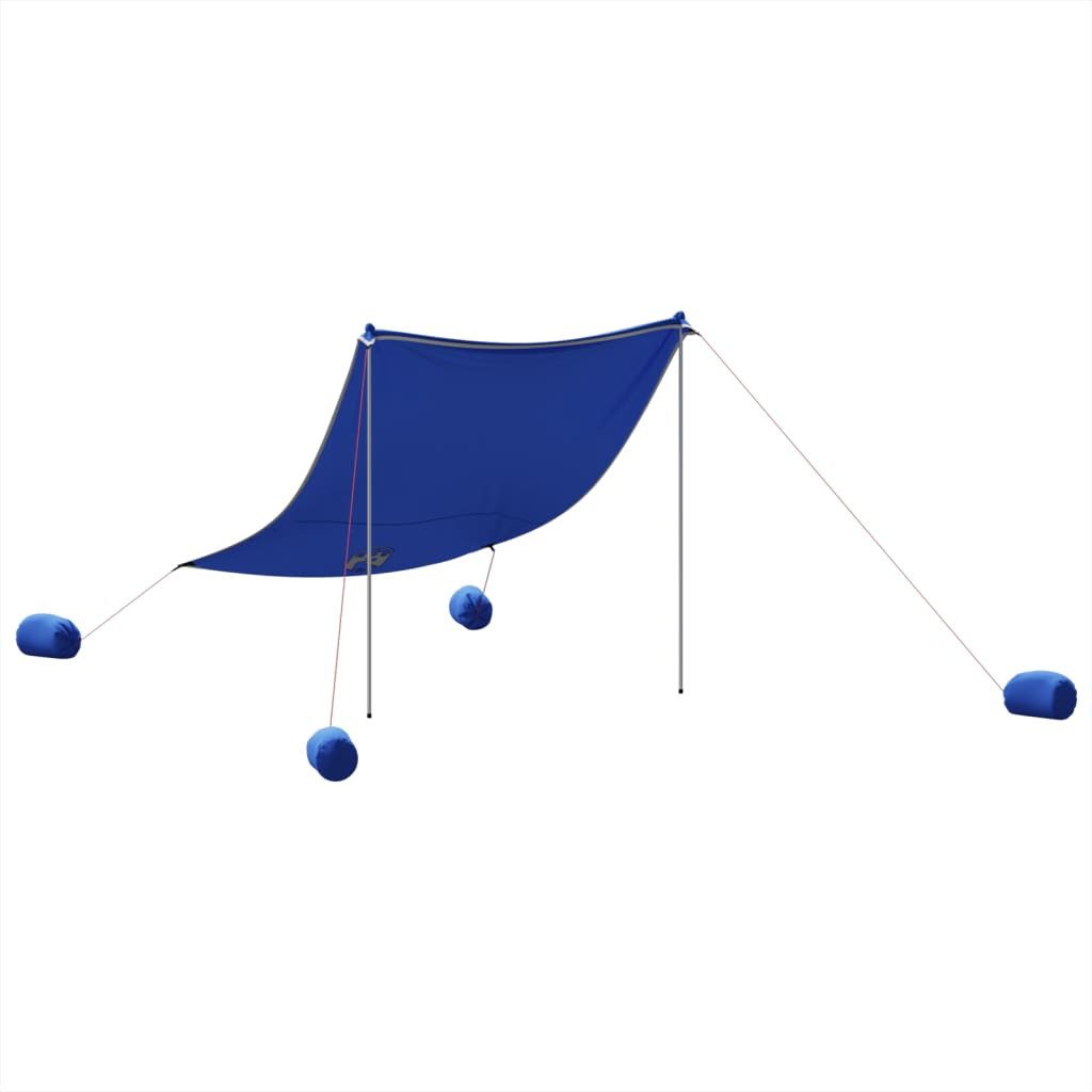 Kuppelzelt Strand-Schattenzelt mit Sandsäcken Blau 214x236 cm
