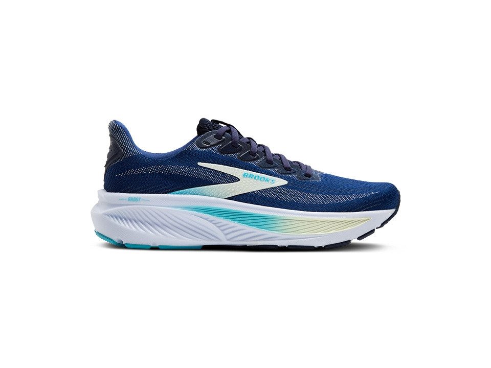 Brooks Ghost 17 Damen Laufschuh Narrow (2A) Navy/Green/Turquoise Laufschuh