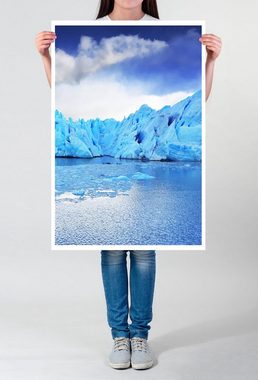 Sinus Art Poster Landschaftsfotografie 60x90cm Poster Gletscher am See Pantagonien Chile
