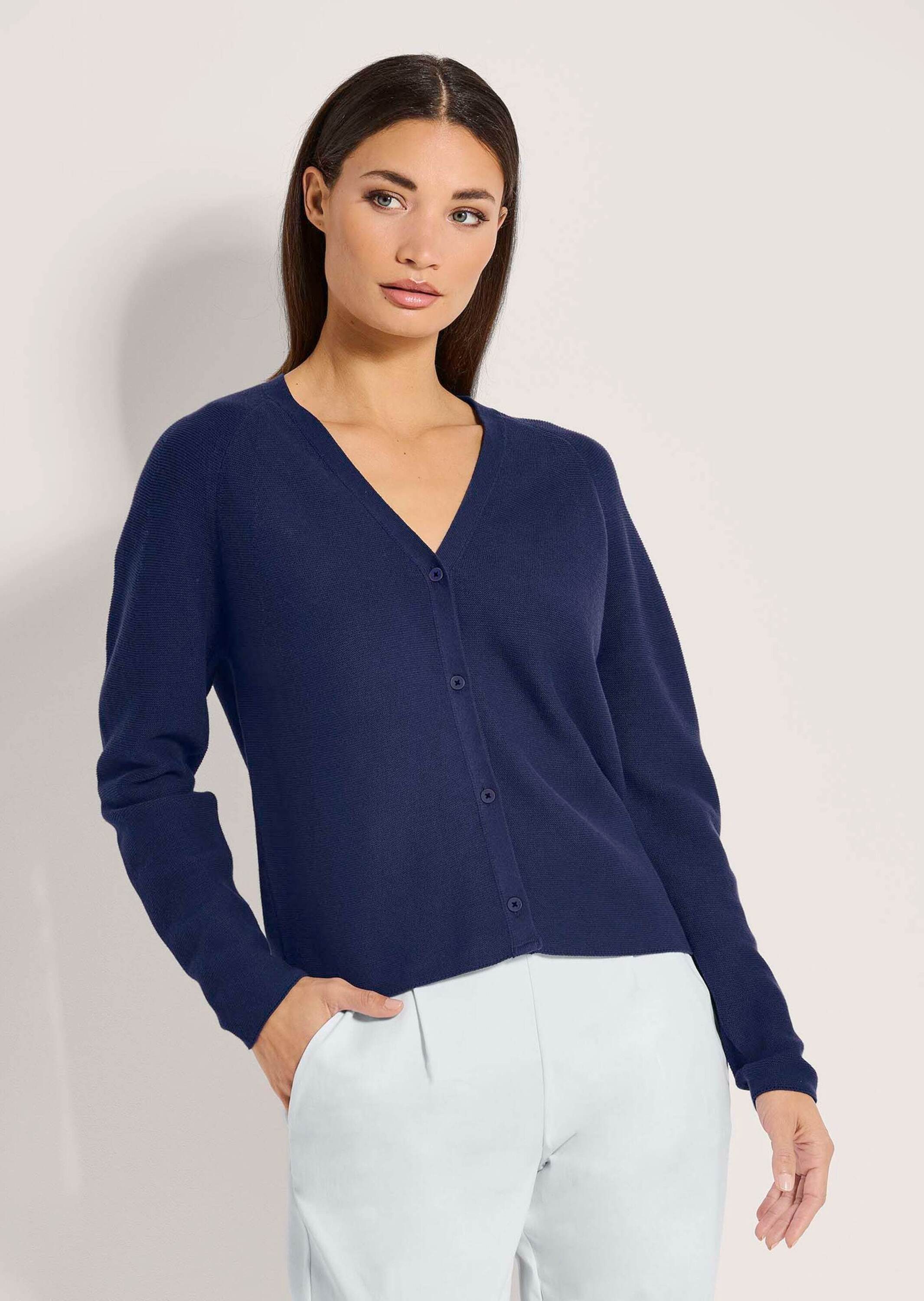 Strickjacke Strickjacke mit V-Ausschnitt