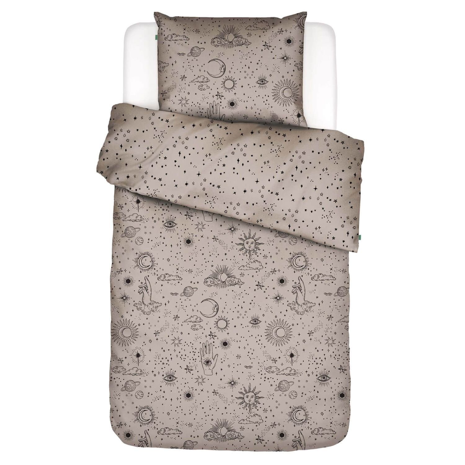 Essenza Bettwäsche That's the Spirit Taupe, Baumwolle, 2 teilig, Sternenhim günstig online kaufen