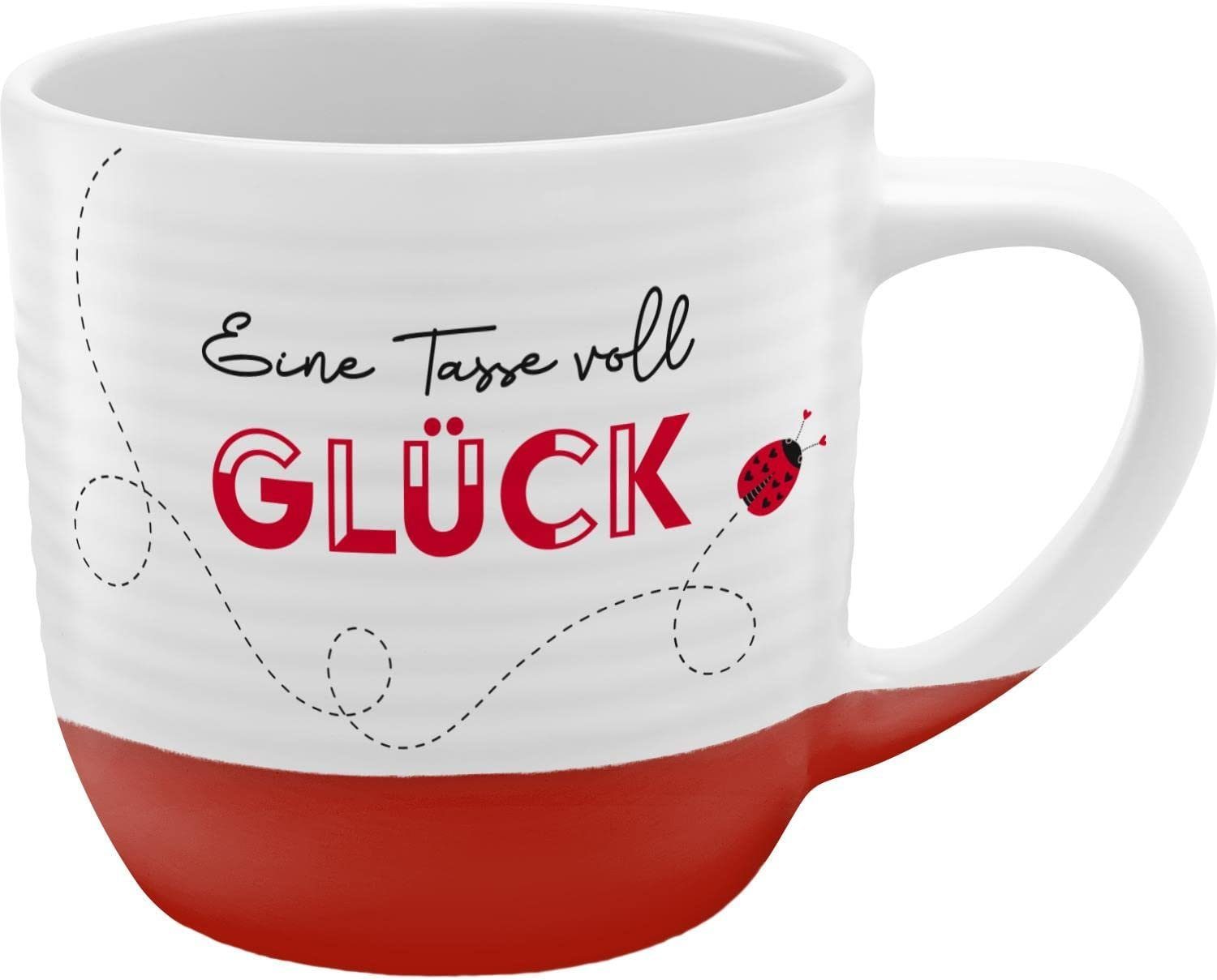 Sheepworld Tasse Tasse Kaffeetasse GRUSS Sheepworld & Material: Teetasse 40cl Glück, Rillen CO Steinzeug