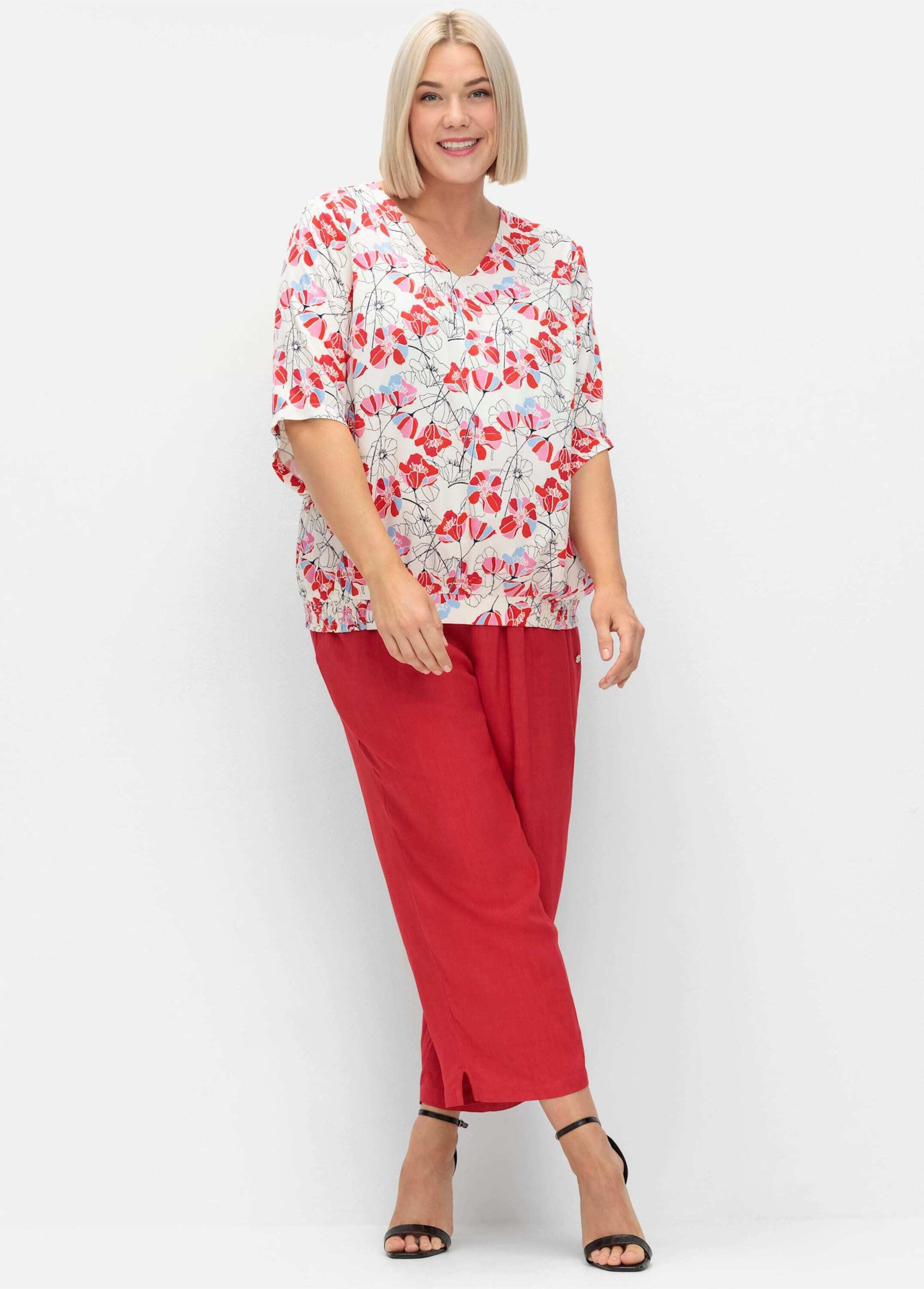 Sheego Klassische Bluse Tunika Kurzarm günstig online kaufen