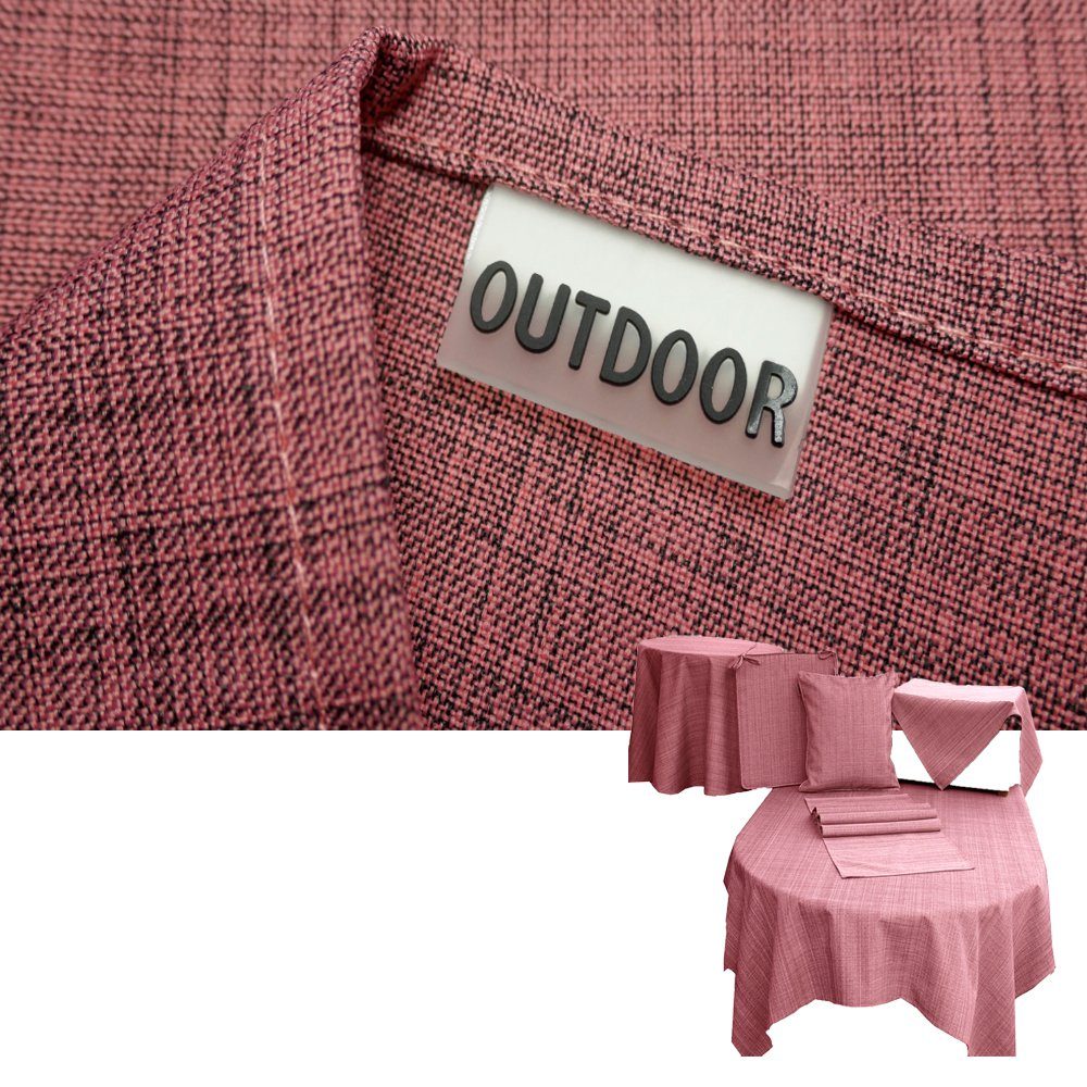 Tischdecke SAISON Outdoor Altrosa 90x90 Mitteldecke günstig online kaufen