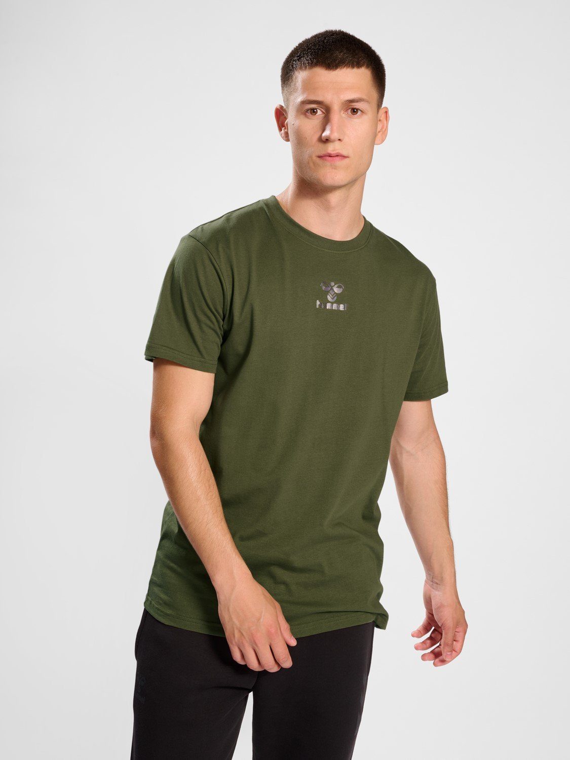 hummel T-Shirt HMLACTIVE BEE CO TEE S/S - 223173 5788 in Olive