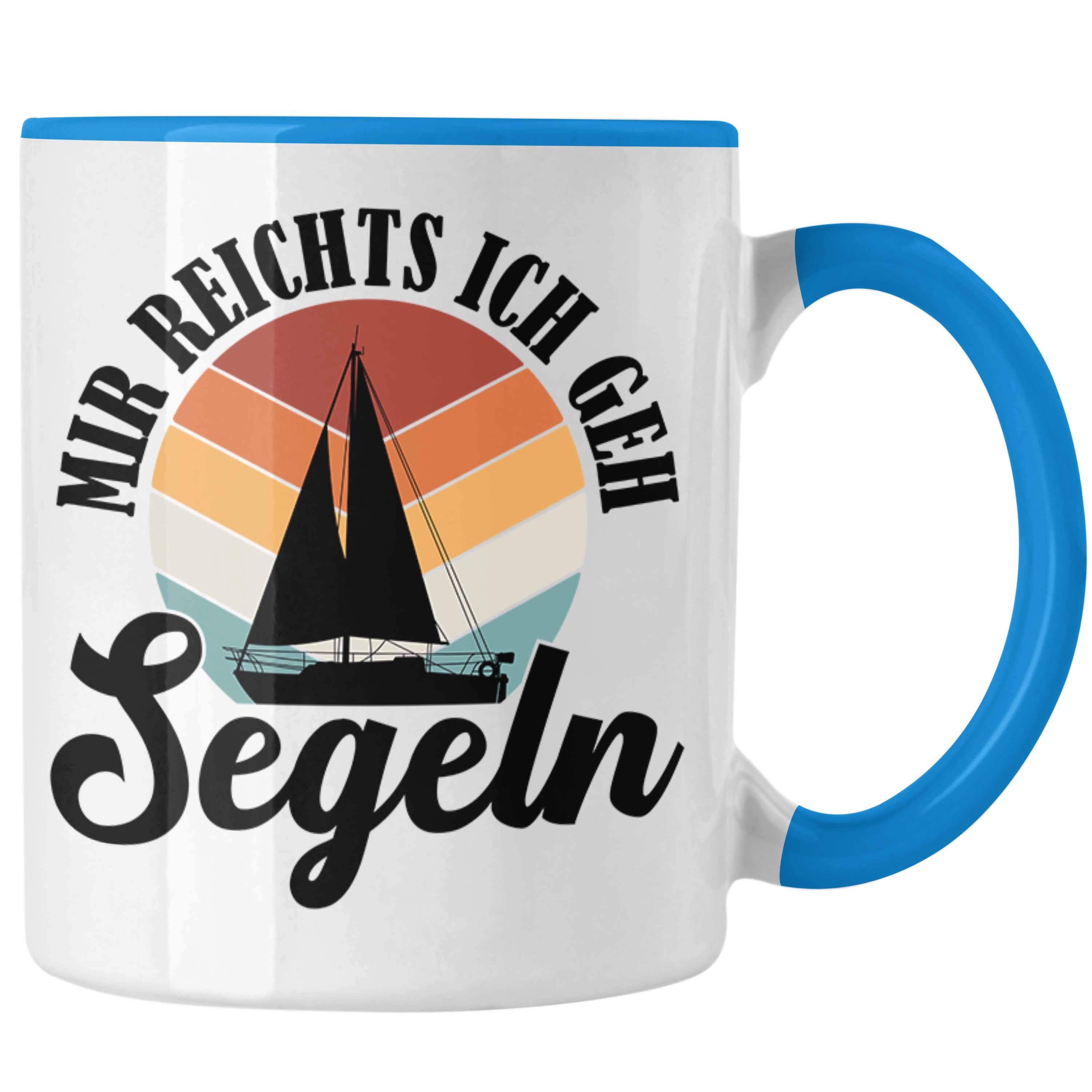 Trendation Tasse Trendation - Mir Reichts Ich Geh Segeln Tasse Geschenk Männer Frauen Segler Segelboot Geschenkidee Katamaran Blau