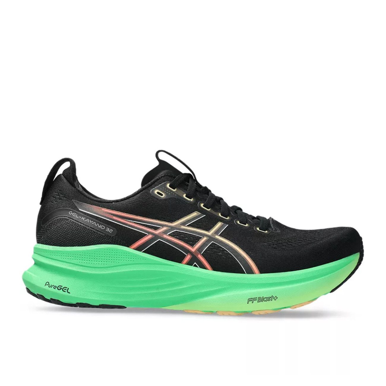 Asics Asics Gel-Kayano 32 Herren Black Vital Green Laufschuh günstig online kaufen