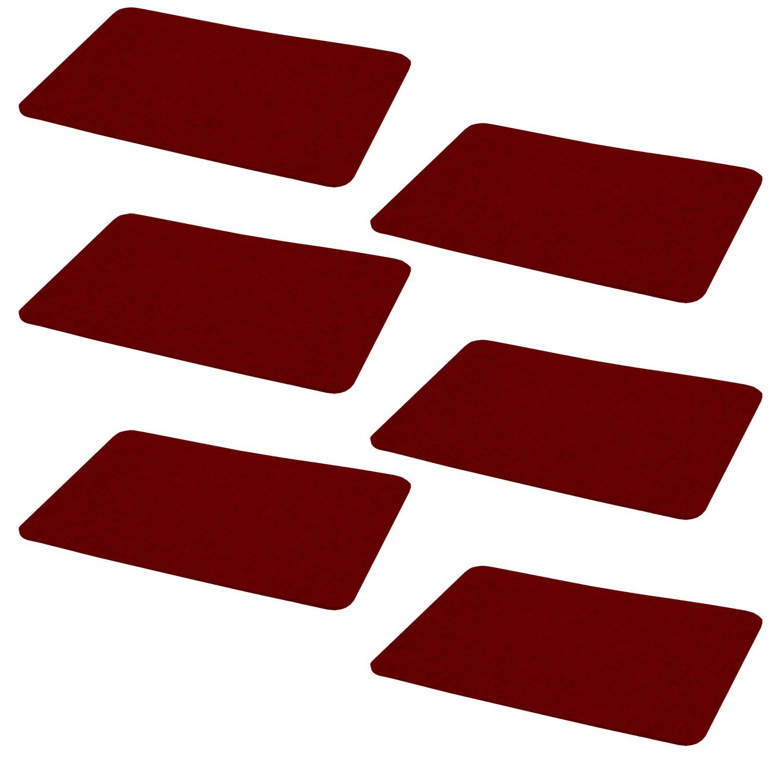 HAC24 Platzset Filz Platzmatte Tischsets Untersetzer Tischmatten Filzuntersetzer, (Set, 6-St), 44 x 30 cm, Rechteckig