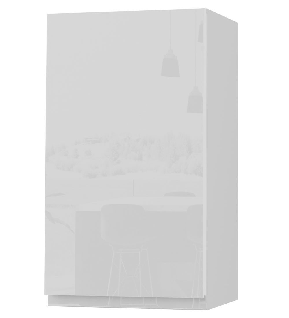 Feldmann-Wohnen Klapphängeschrank Florence (W2/40, 1-türig, 2 Einlegeböden, 1-St., puristische, grifflose Optik, lackierte Fronten, B/T/H 40x32,5x72cm) Weiß / RAL 9003 signalweiß HG Türanschlag rechts