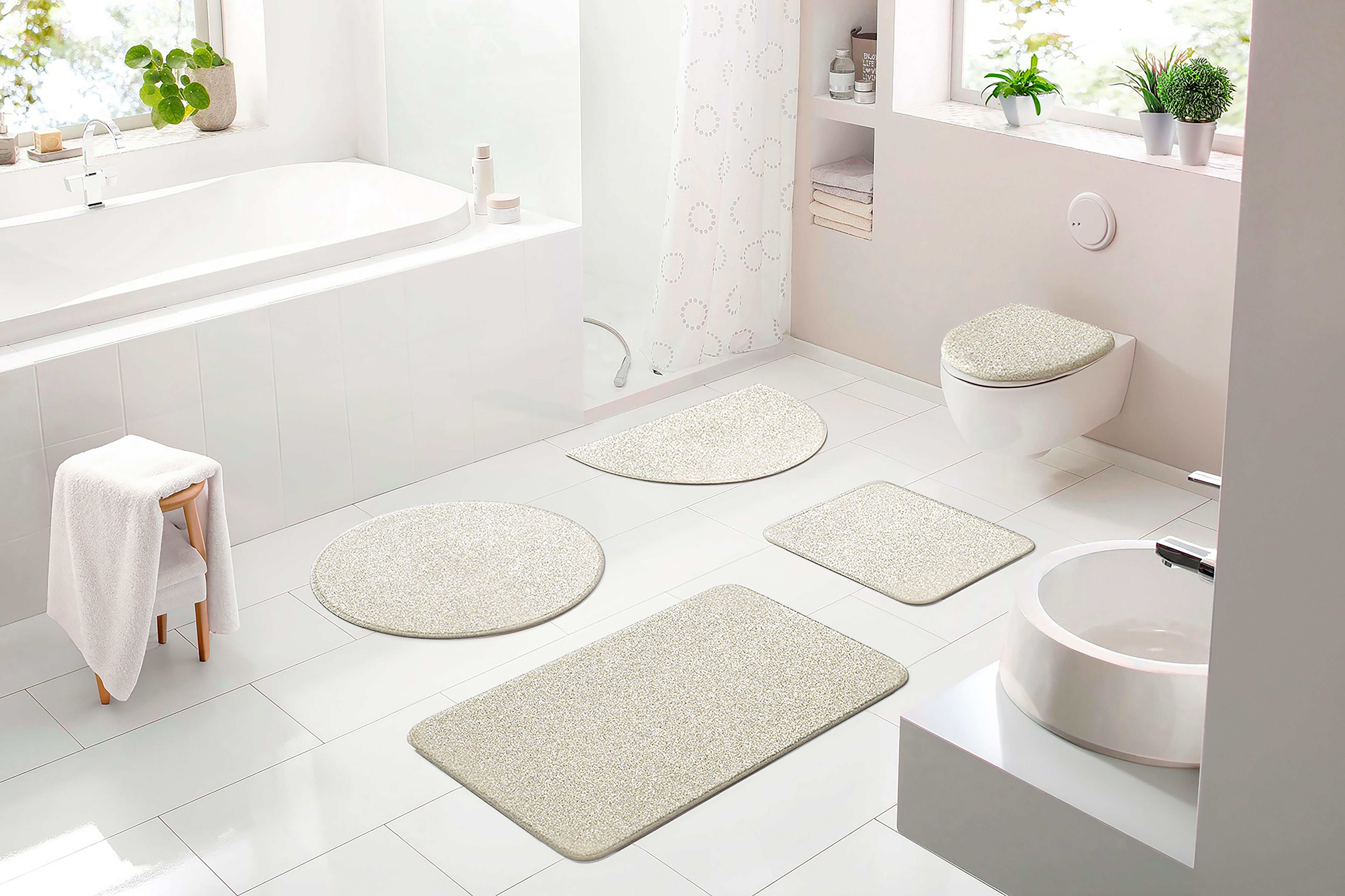 Grund Badematte Melos, Badvorleger, Badezimmer Teppich, sehr weich, Höhe 27 günstig online kaufen