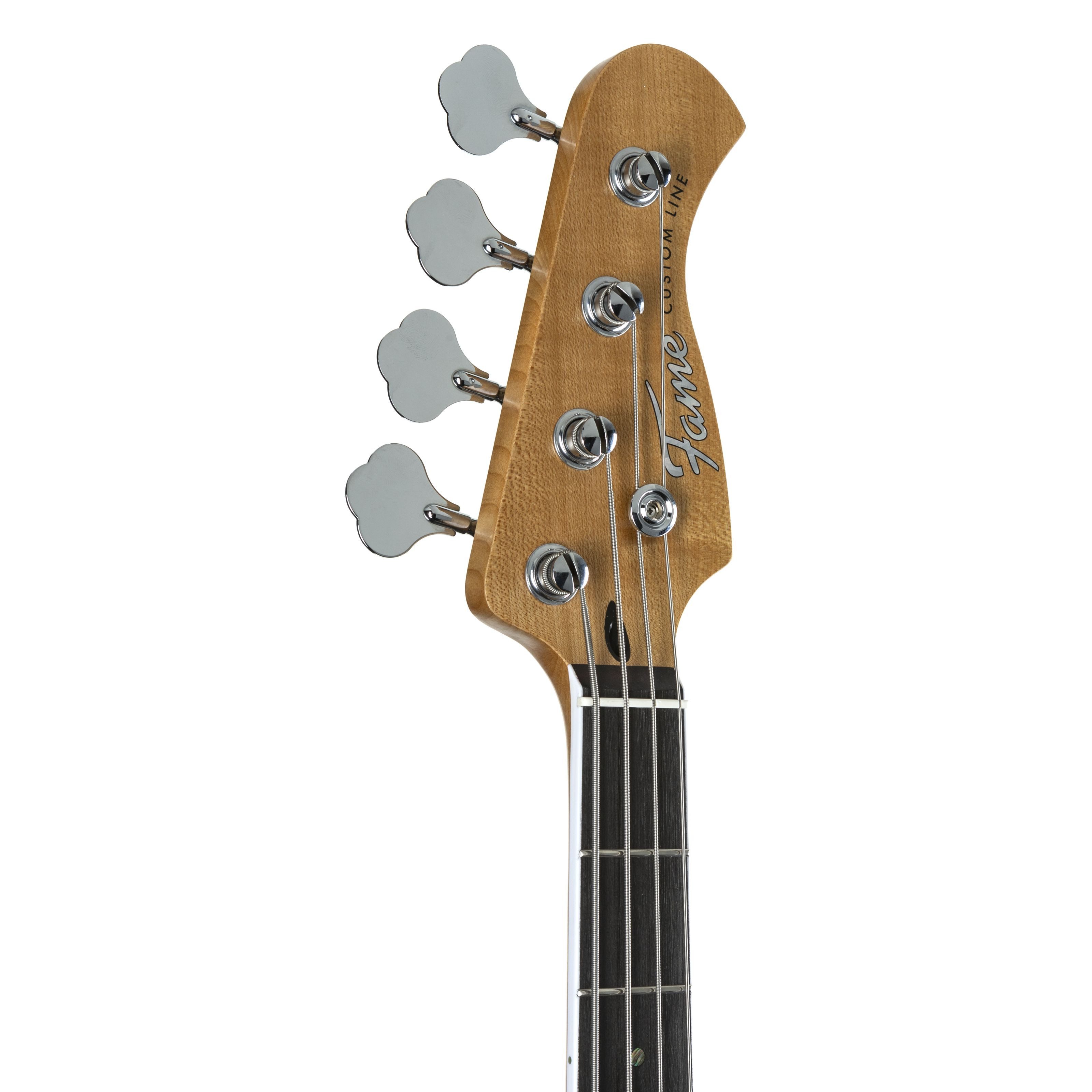 FAME E-Bass, E-Bässe, 4-Saiter E-Bässe, Custom JB 4 Sunburst - E-Bass