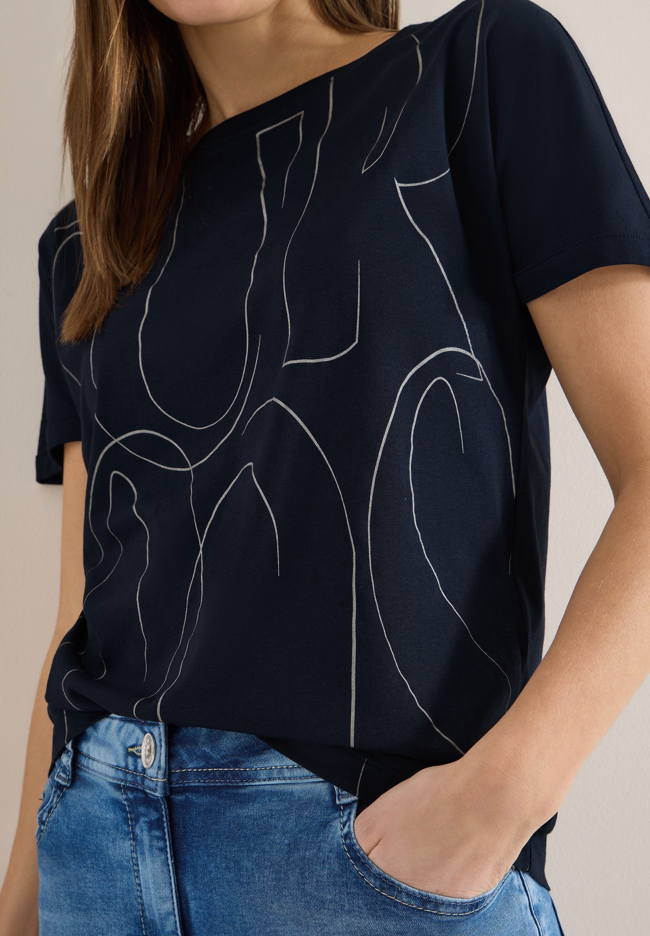 CECIL T-Shirt mit U-Boot-Ausschnitt günstig online kaufen