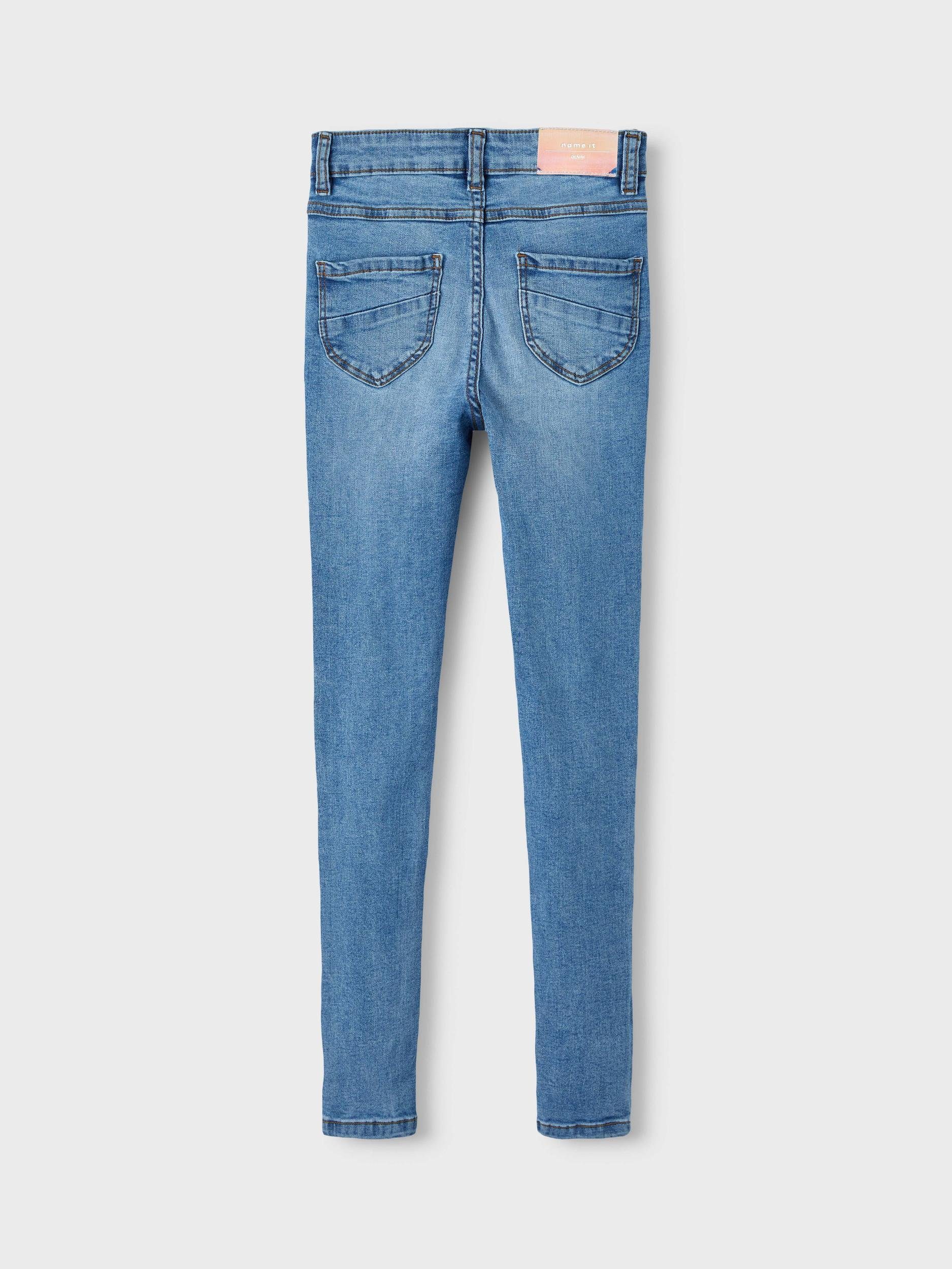 medium blue It NKFPOLLY SKINNY Slim-fit-Jeans HW 1180-ST Name denim JEANS