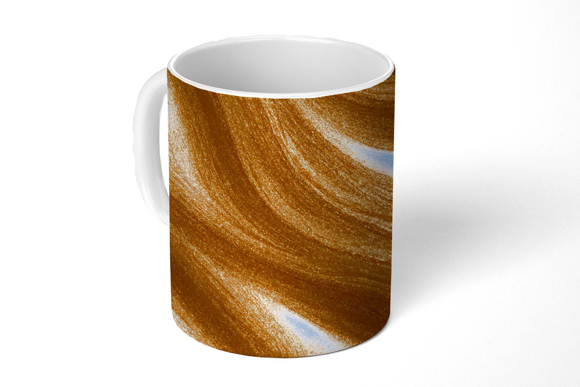 MuchoWow Tasse Goldene Farbe, Keramik, Kaffeetassen, Teetasse, Becher, Teetasse, Geschenk