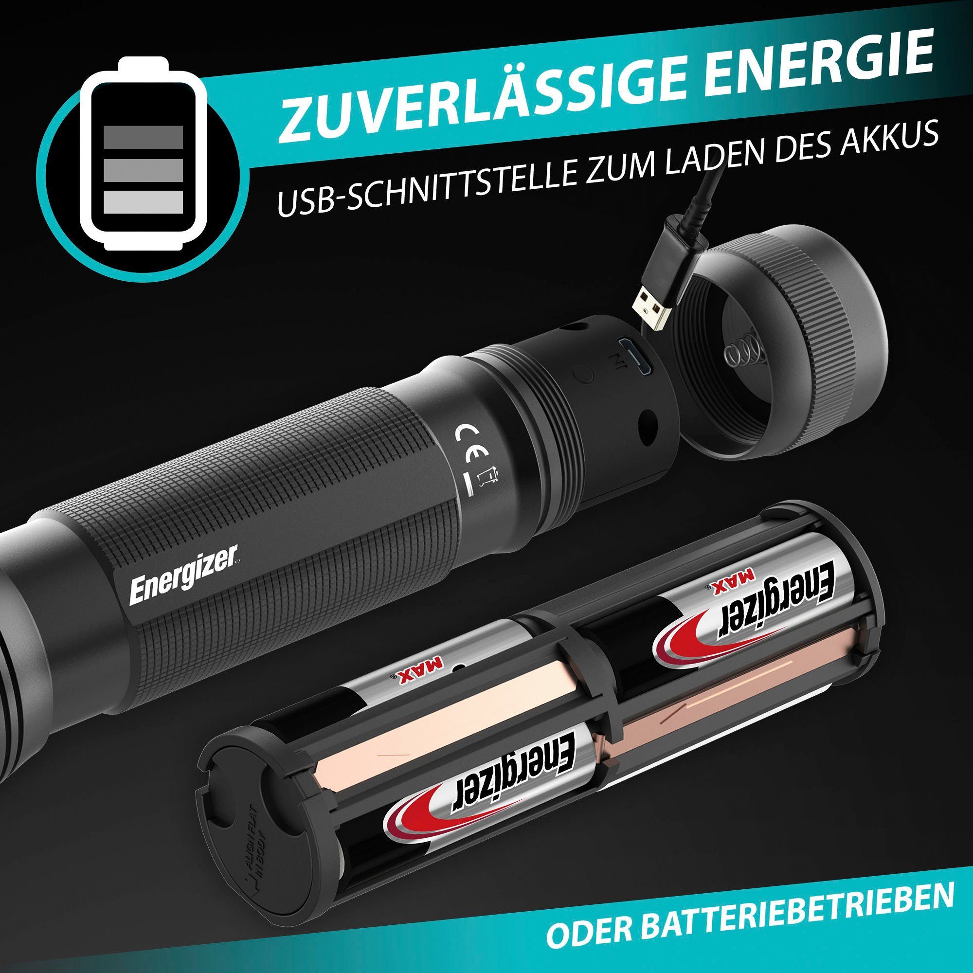 Energizer Taschenlampe Hybrid Tactical Metal