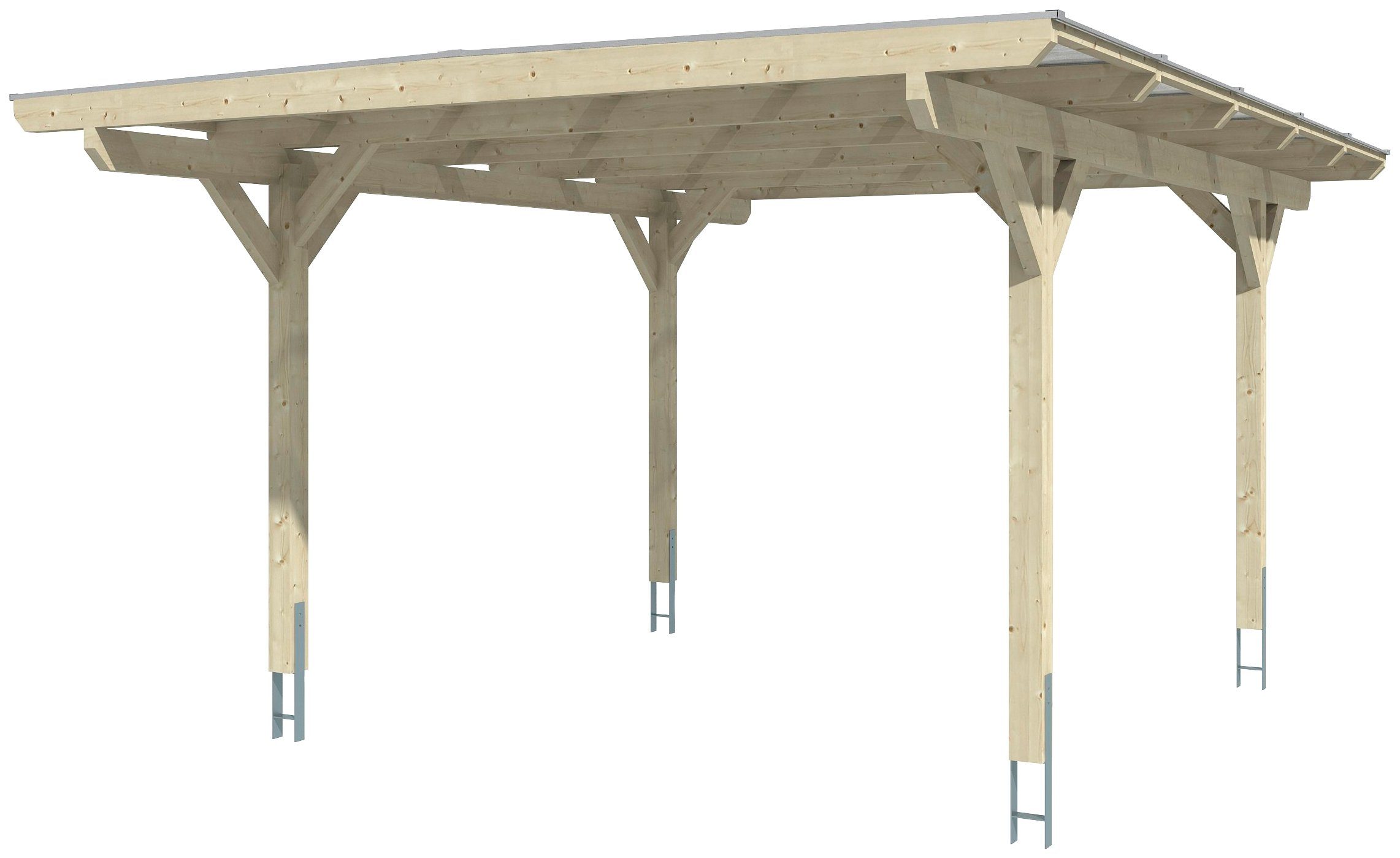 Skanholz Einzelcarport Odenwald, BxT: 428x541 cm, 220 cm Einfahrtshöhe