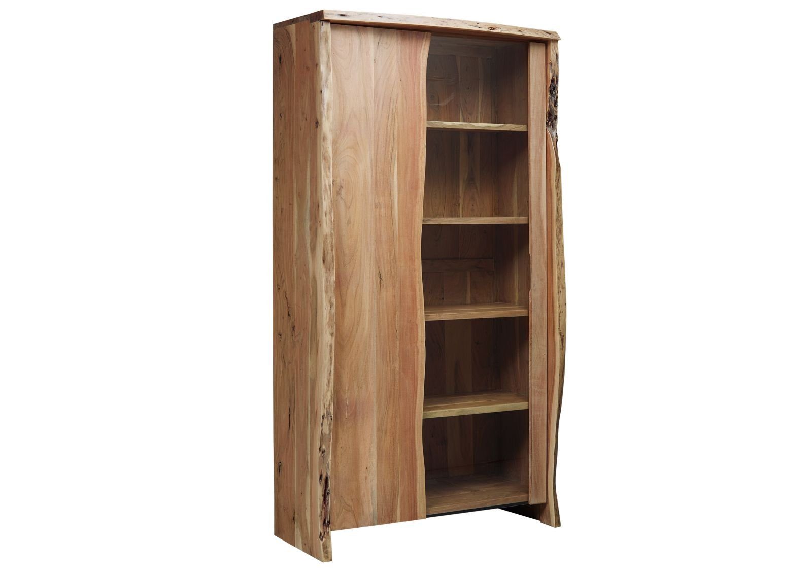 Massivmoebel24 Standvitrine #711 (Vitrine Akazie 105x45x204 natur lackiert PURE ACACIA #711)