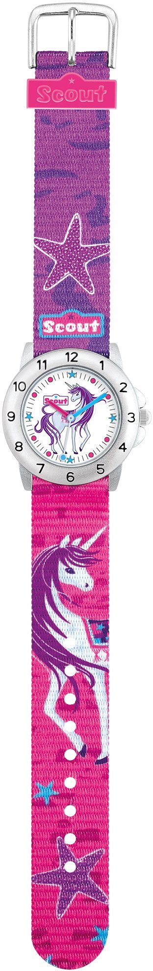 Scout Quarzuhr 280378008, Girls, als Geschenk Einhorn-Sternmotiv, auch ideal Achtion