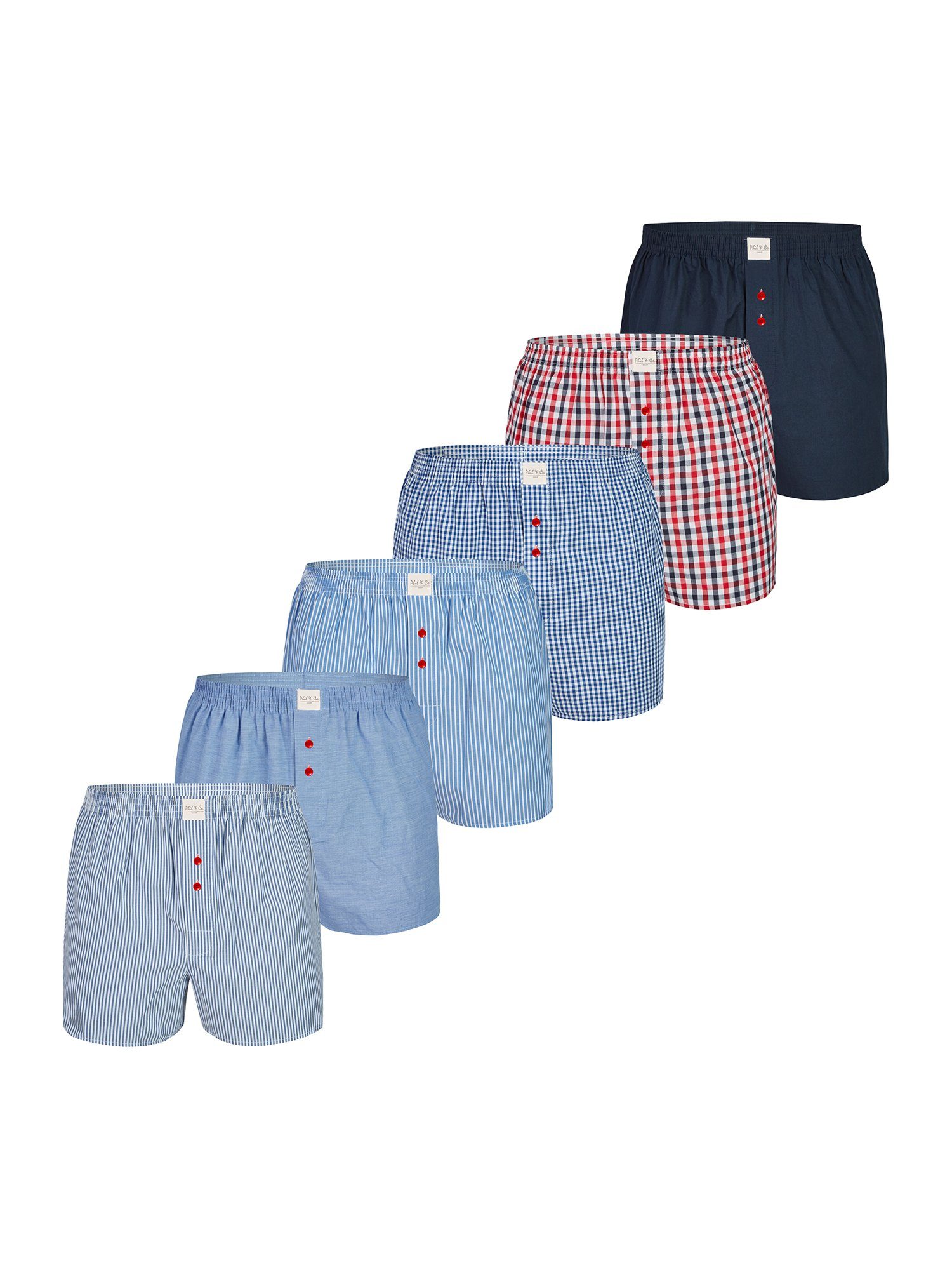Phil & Co. Boxer Classic Sets (6-St) Männer American Boxershorts Trunks günstig online kaufen