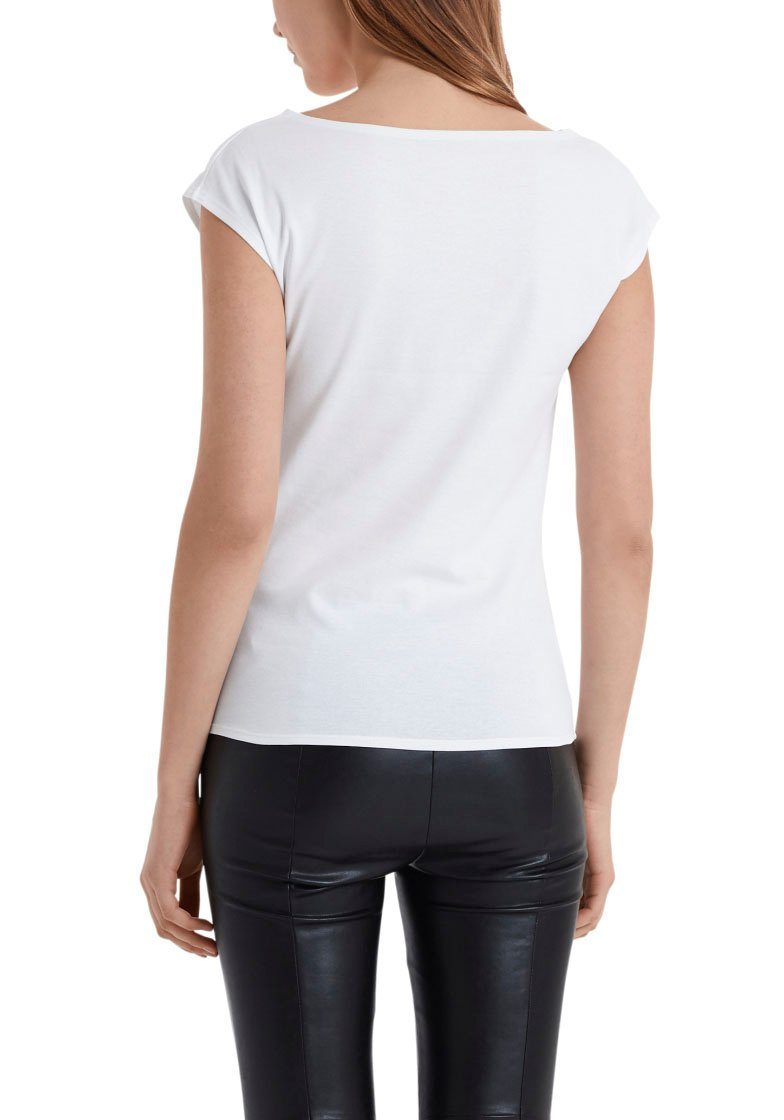 Marc Cain T-Shirt "Collection Essential" Premium Damenmode Basic-Shirt mit weitem Ausschnitt – Bild 3 von 5