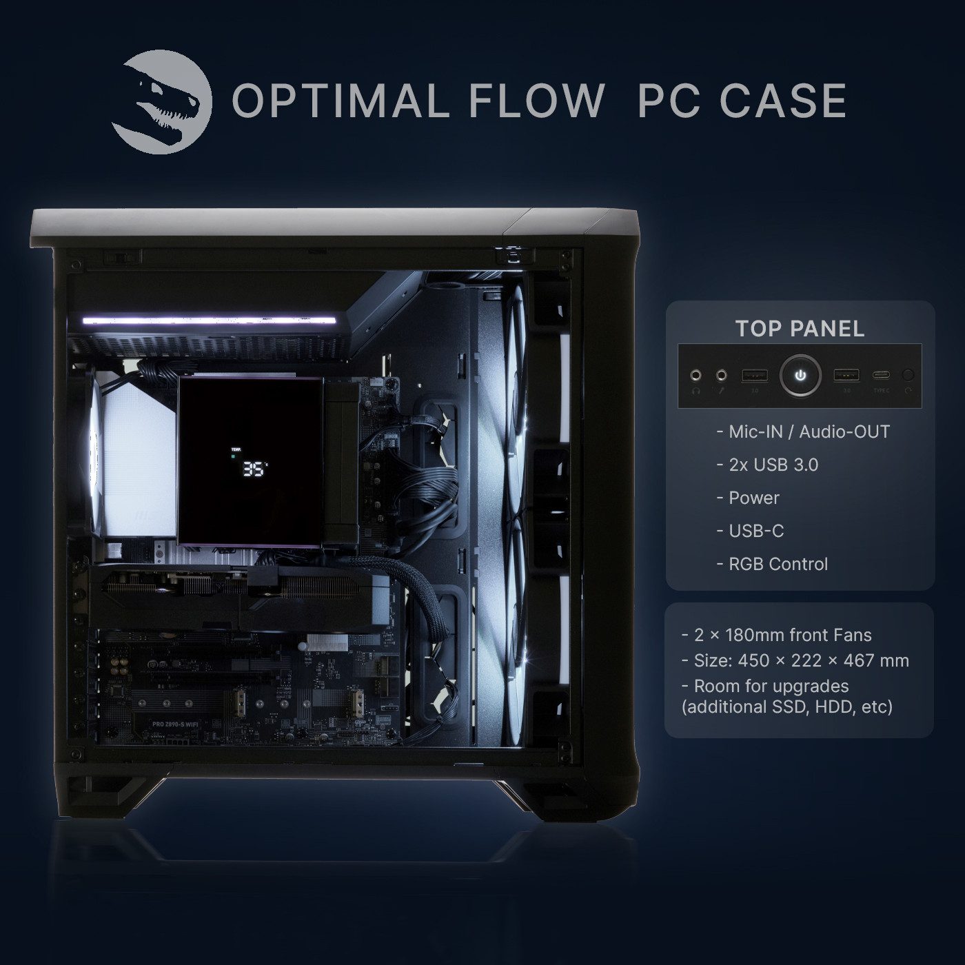 Sedatech UCC2271I1I1HF - Workstation Business-PC (AMD Ryzen 9 9900X 12x 4.4GHz (max 5.6GHz), Geforce RTX5060 8GB, 32 GB RAM, 2000 GB SSD, Wlan 6E)