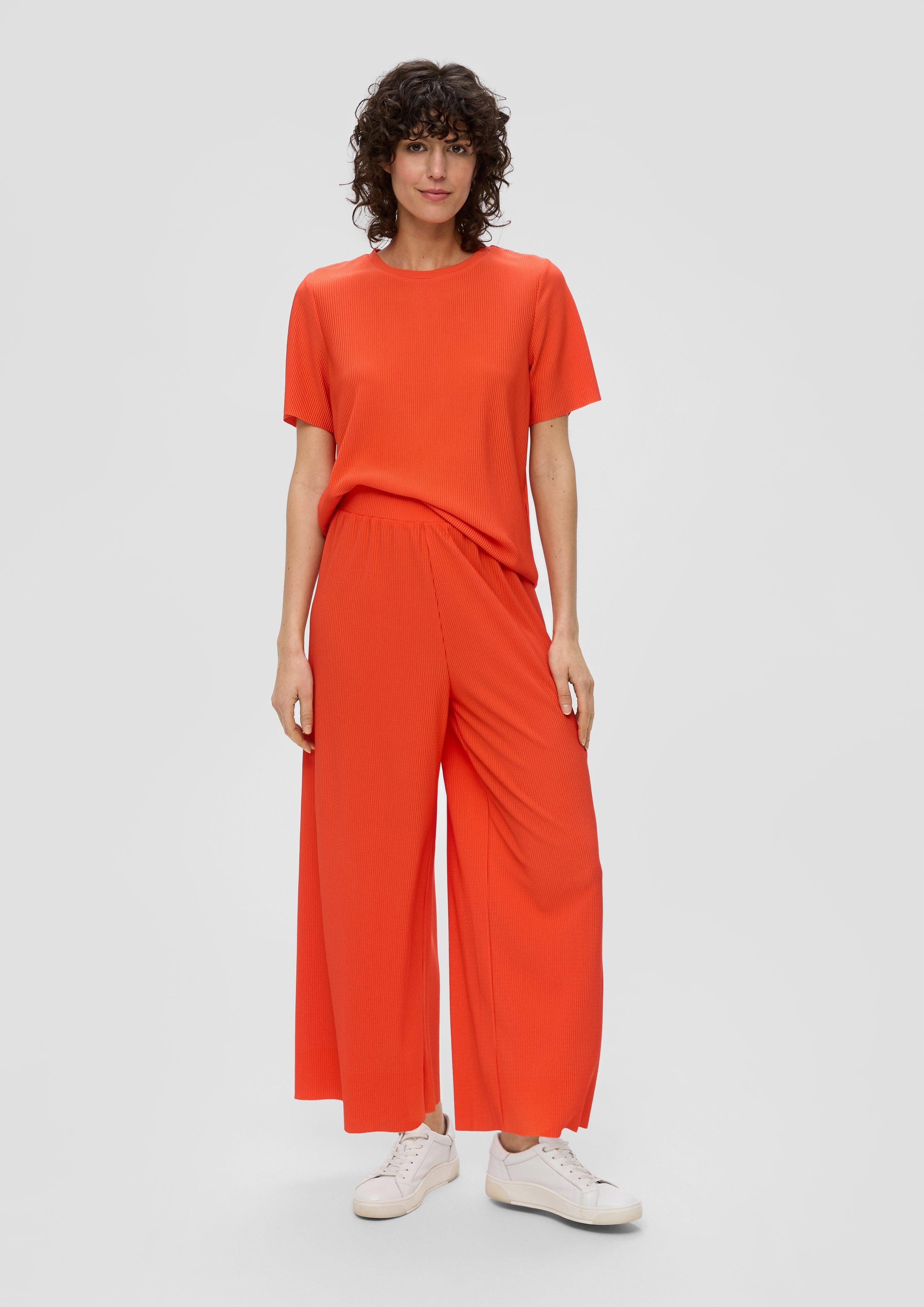 s.Oliver 3/4-Hose Regular: Plissierte Culottes aus Jersey