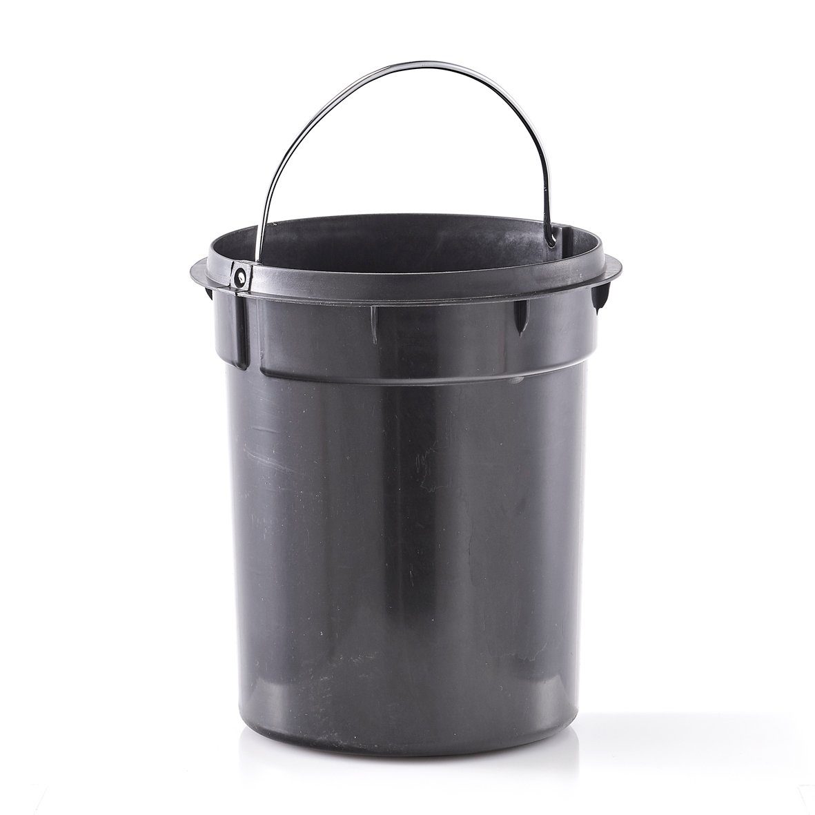 Zeller Present Kosmetikeimer, 3 ltr., Metall/Bambus, schwarz, Ø16,8 x 24 cm