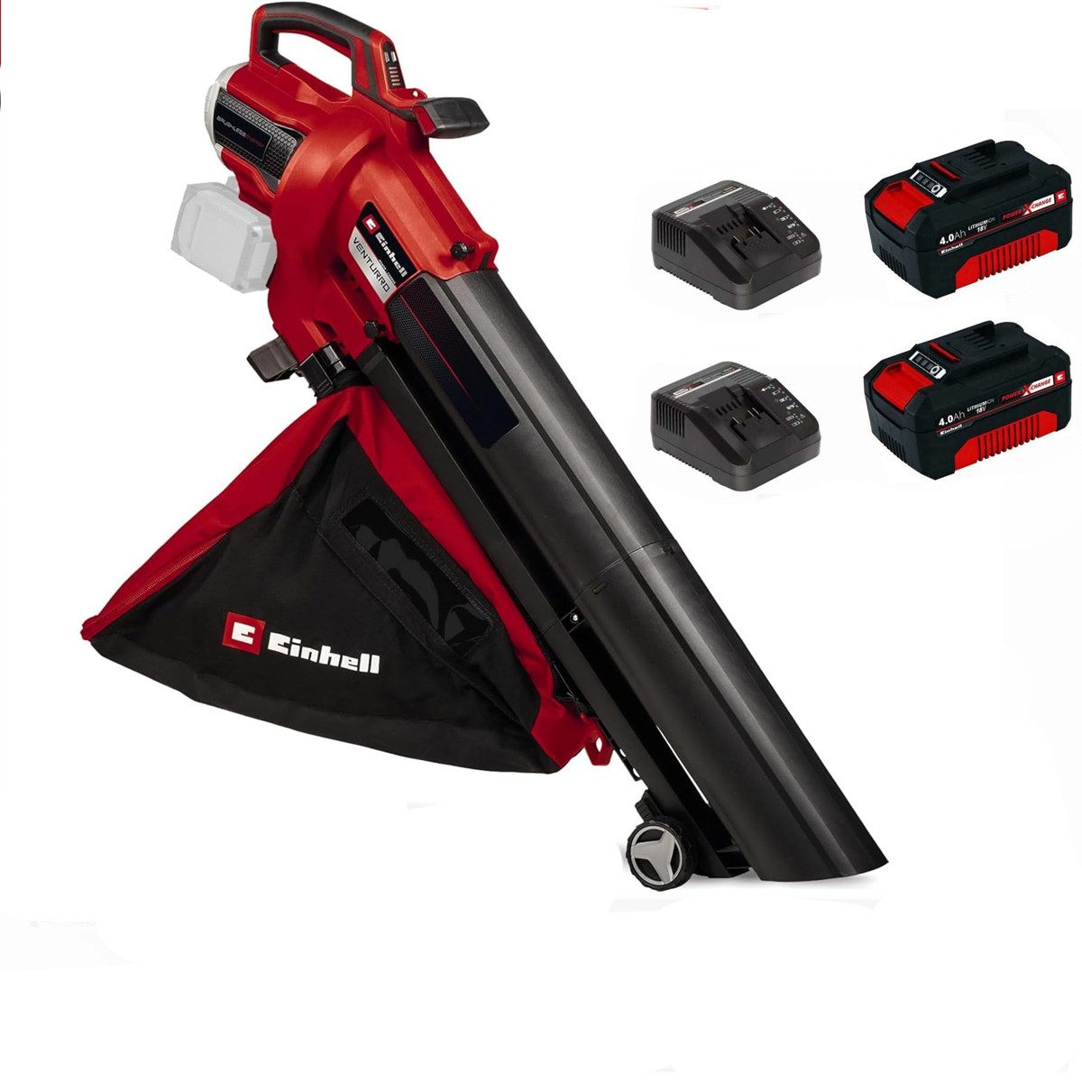 Einhell Akku-Laubsauger 36V Laubsauger Bläser VENTURRO 36/240 2x 18V Akku 4 günstig online kaufen