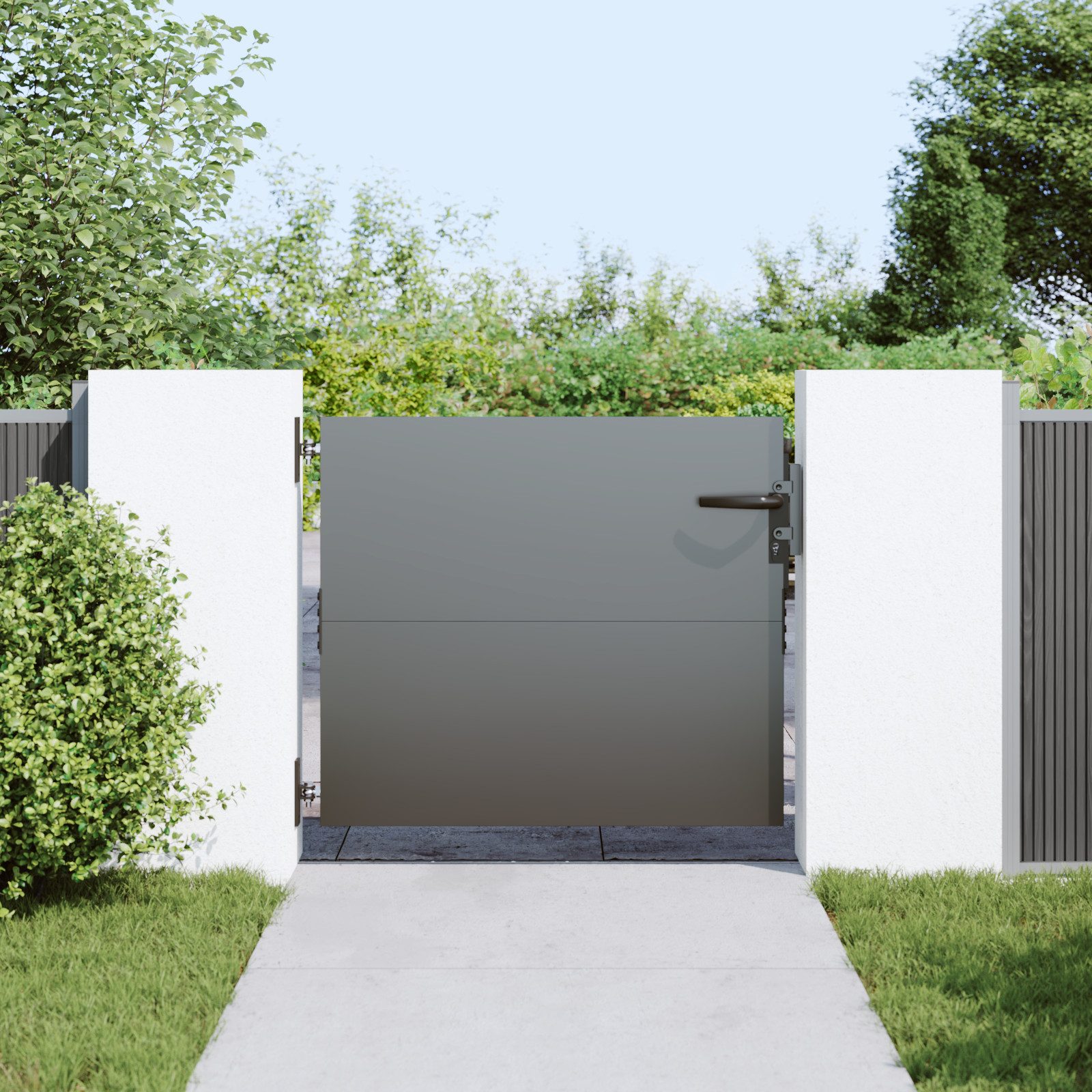 vidaXL Gartentor Gartentor Schwarz 105 x günstig online kaufen