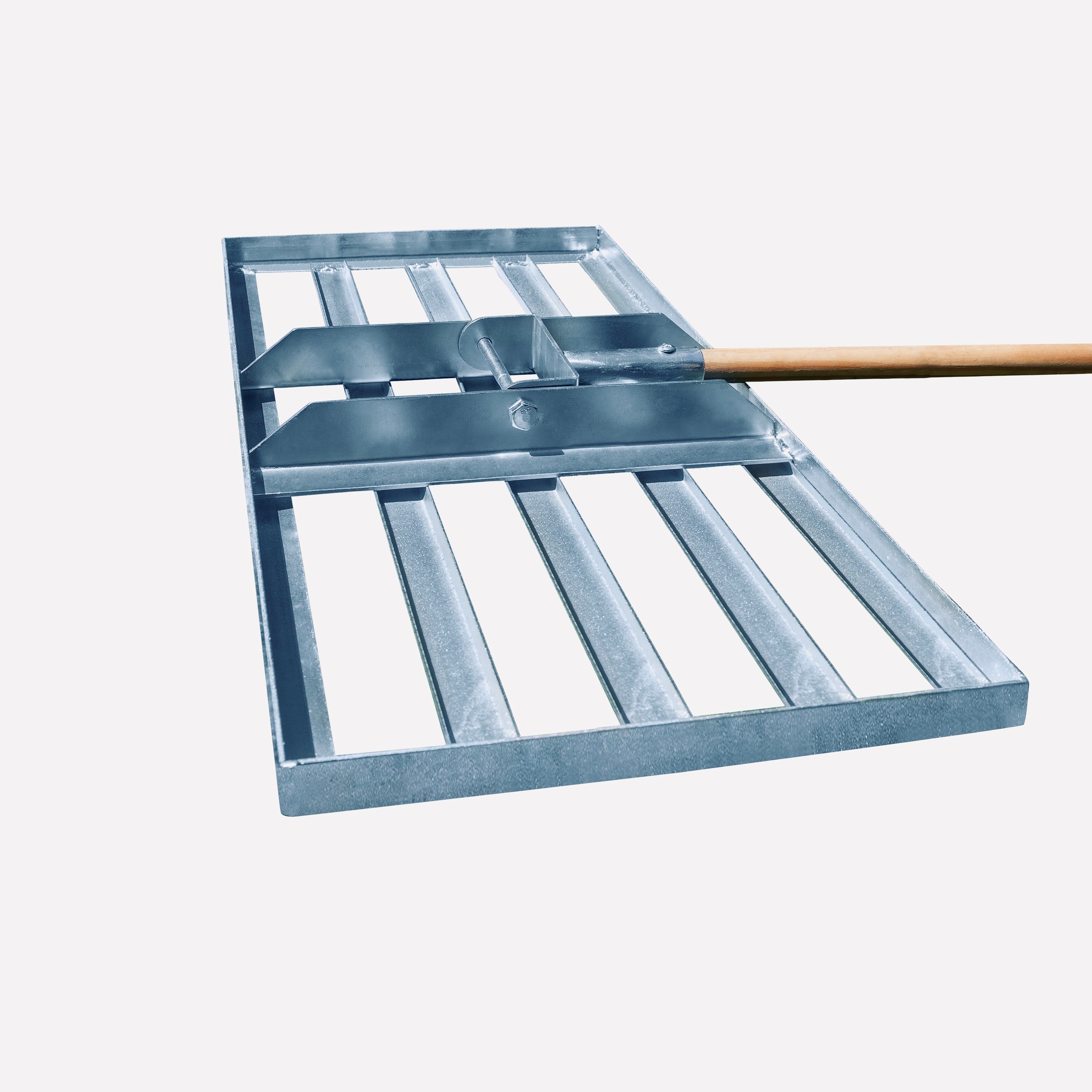 SattesGrün Rasenrechen Profi Rasenrakel Rakel zum Sanden Abziehen, Levelingrake Flächenebner Leveler Lawnleveling ohne Stiel