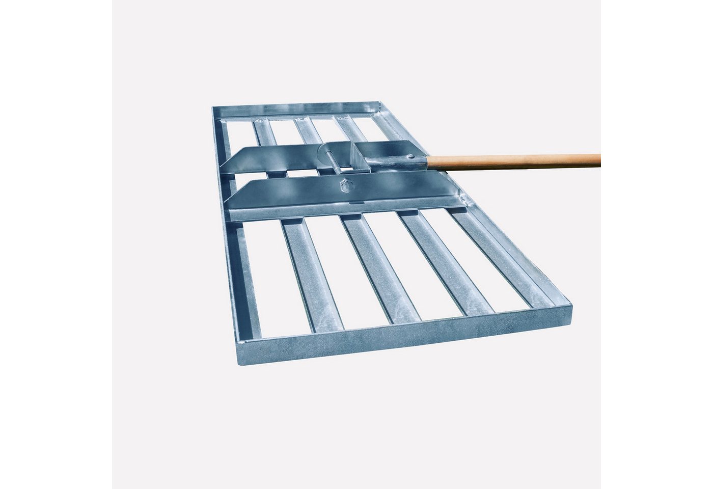 SattesGrün Rasenrechen Profi Rasenrakel Rakel zum Sanden Abziehen, Levelingrake Flächenebner Leveler Lawnleveling ohne Stiel