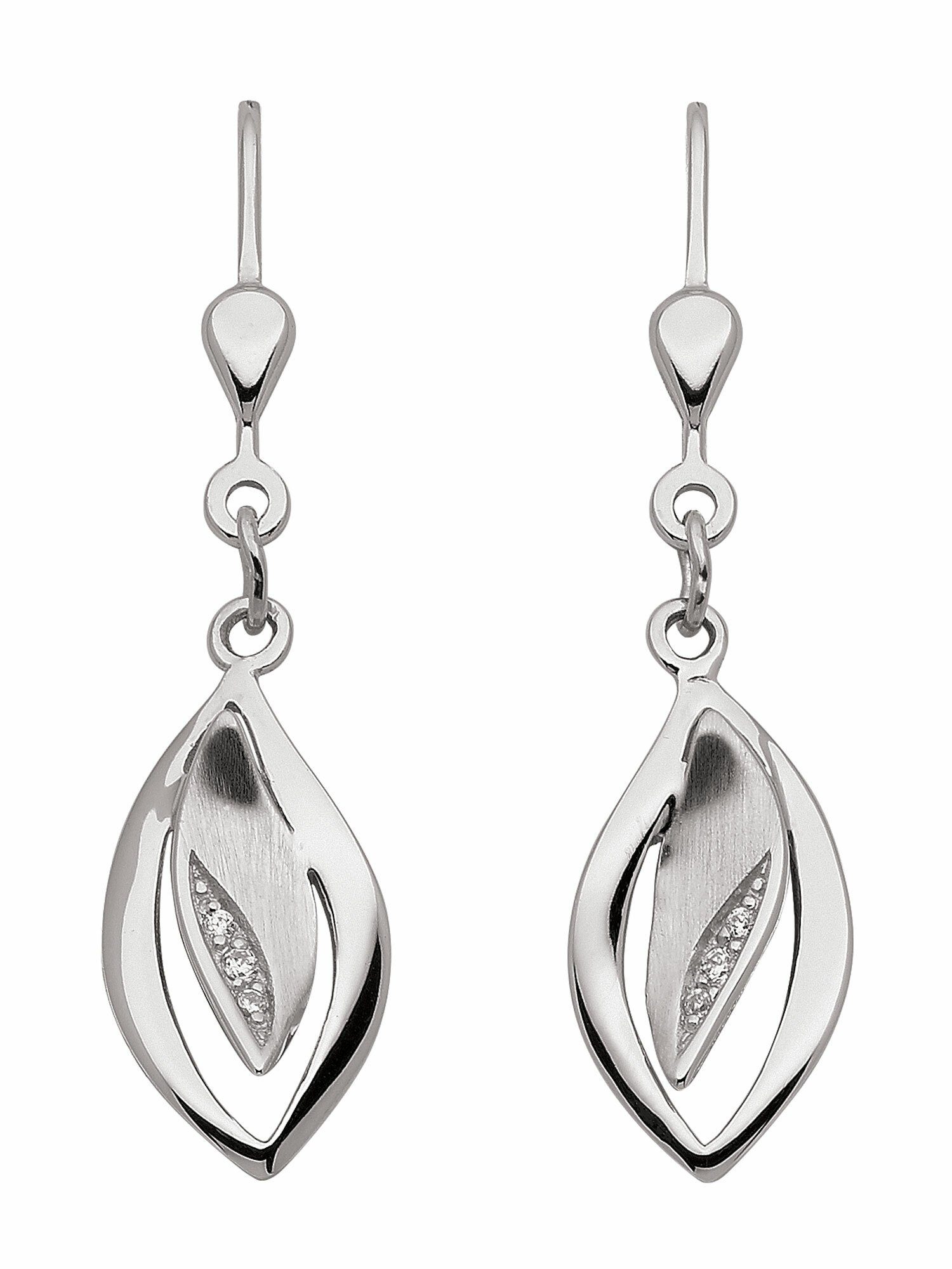 Adelia´s mit - 9 Zirkonia Sterling 1 Paar Höhe 925 925 Ohrhänger Silberschmuck / Silber 15,5 Ohrringe mm Ohrhänger für mit Zirkonia, Maße Paar mm Breite - Silber Damen,