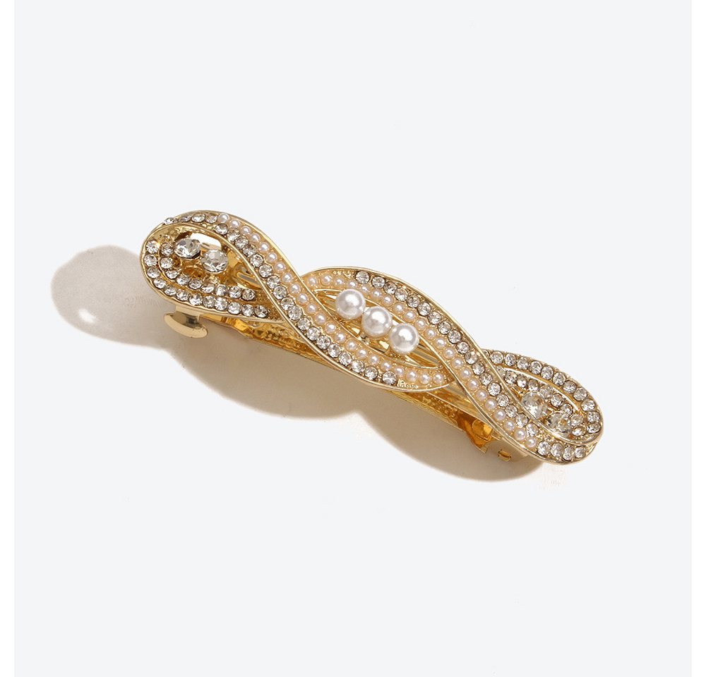 The Beauty House Haarspange Haarklammer Haarkamm Haarschmuck mit Zirkonia und Perlen