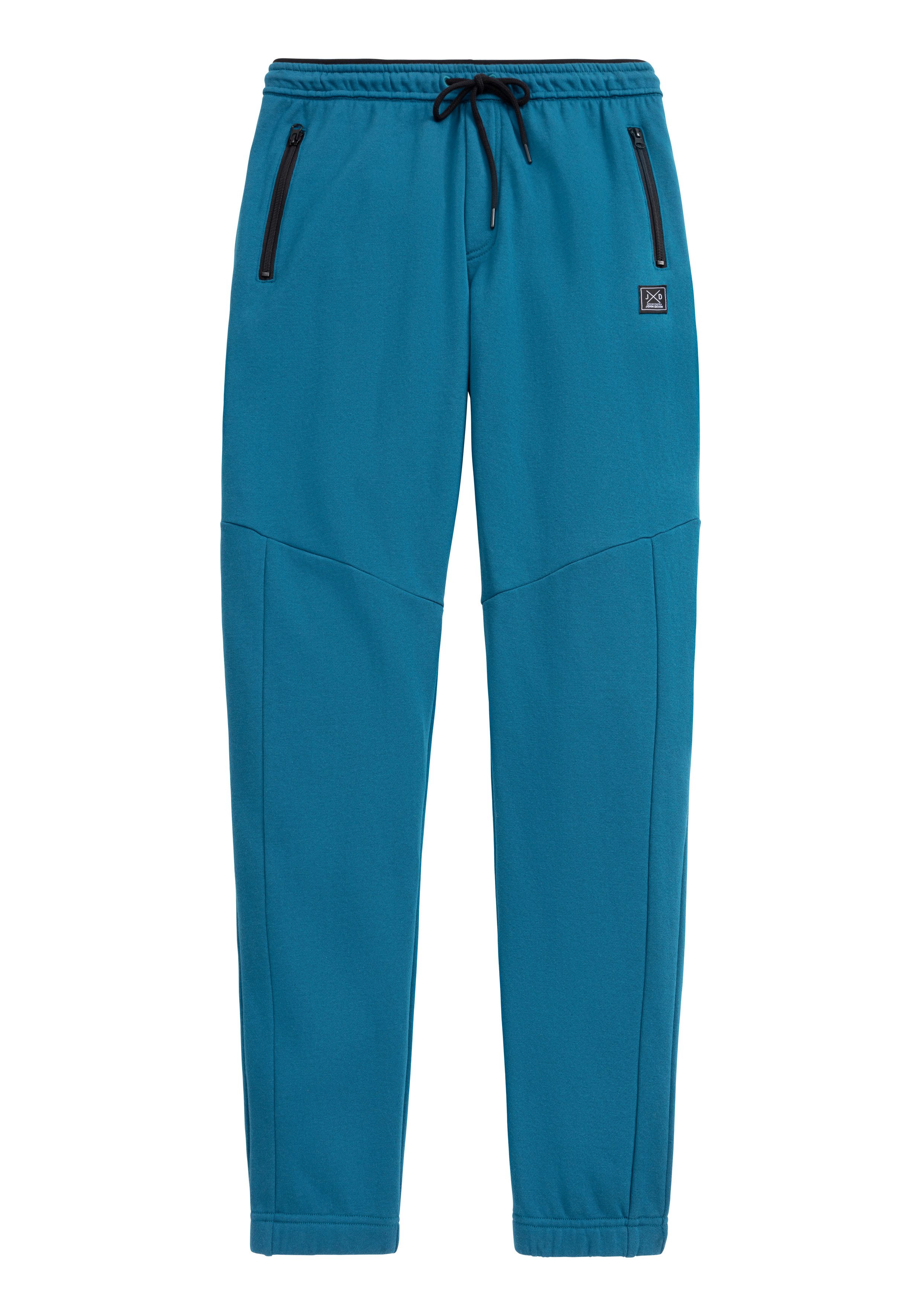 John Devin Sweathose Jogginghose mit seitlichen Taschen und Bindeband aus Baumwoll-Mix – Bild 2 von 5