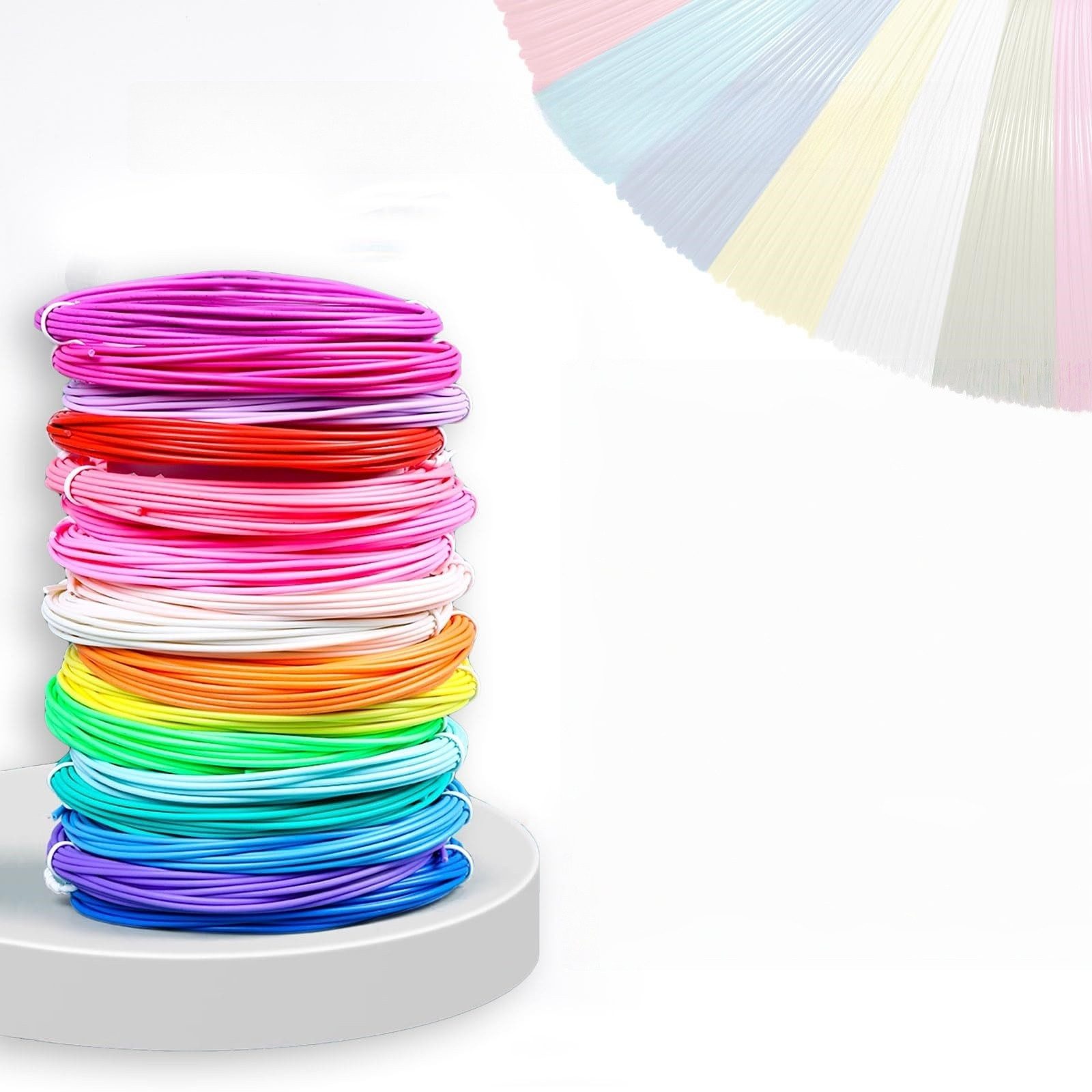 FOUORTUNATE-BEE 3D-Drucker PLA Filament 30 Farben für 3D-Stift, 1,75 mm, 150 m, 3D-Stift Nachfüllungen kompatibel mit MYNT3D & SCRIB3D