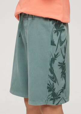 s.Oliver Leggings Shorts mit Print-Detail angedeuteter Tunnelzug, Garment Dye