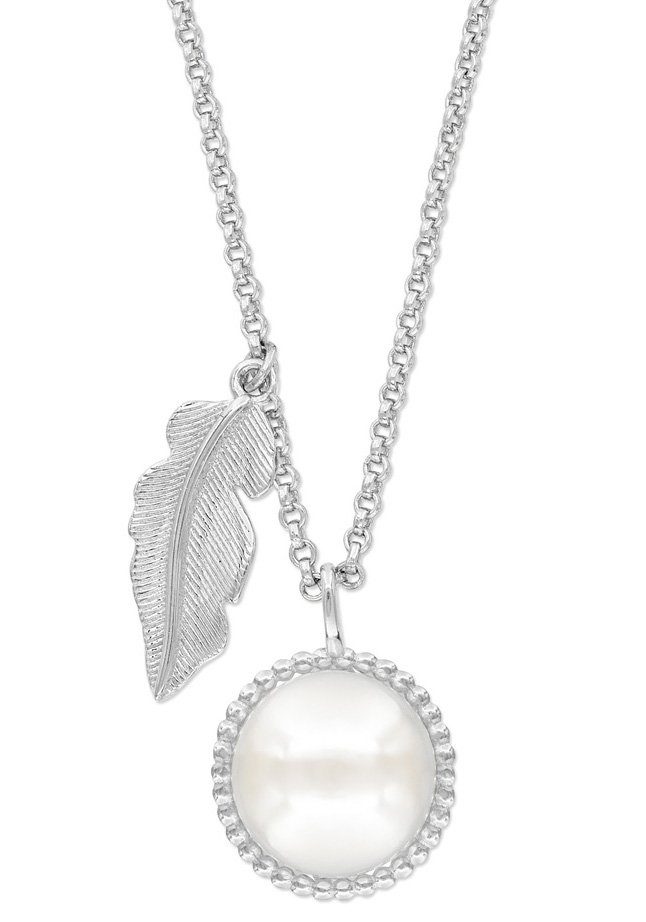 Kette mit Anhänger The glory of pearls, Feder, ERN-GLORY-FEDER, ERN-GLORY-FEDER-G